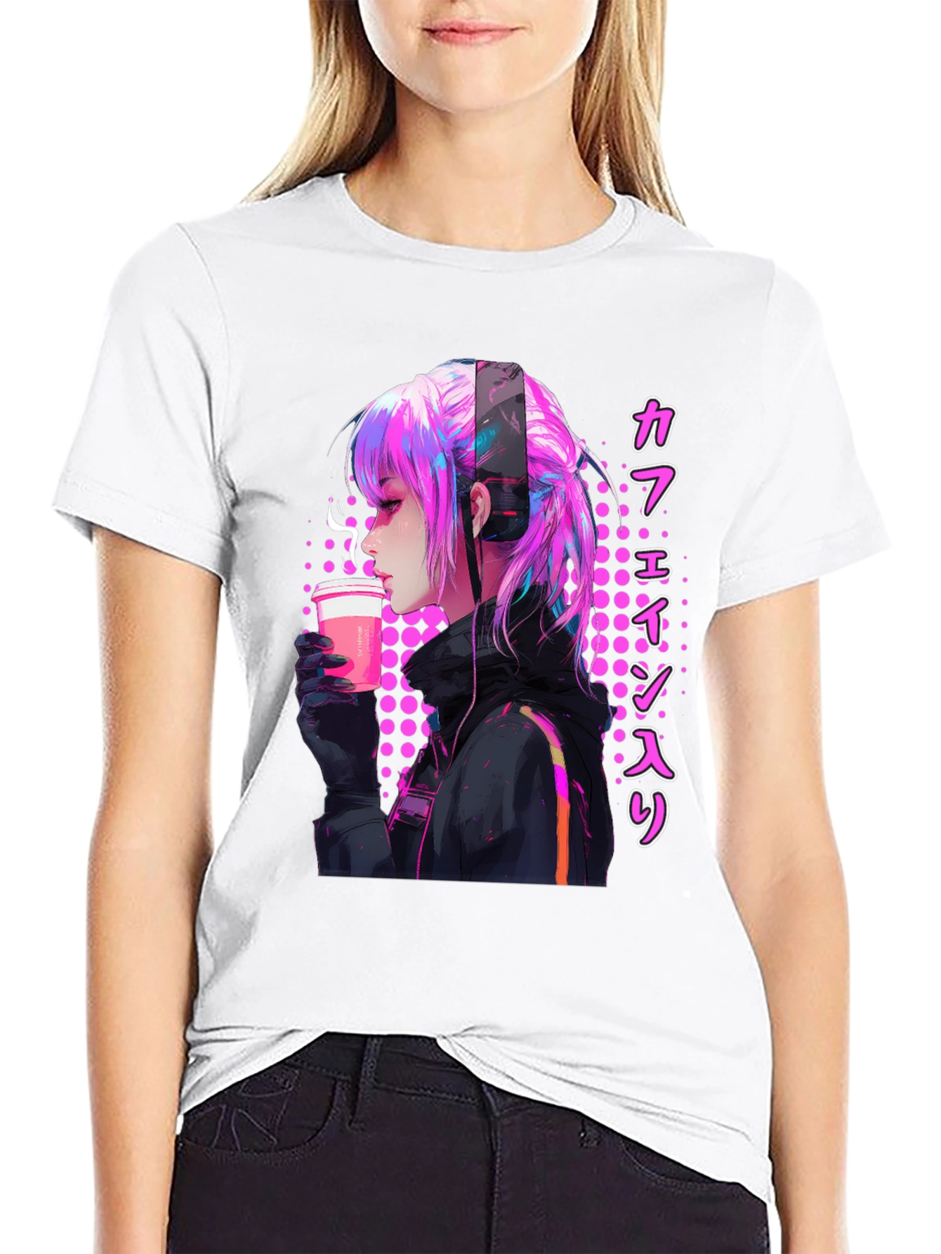 Anime Girl Caffeine T-Shirt - 9