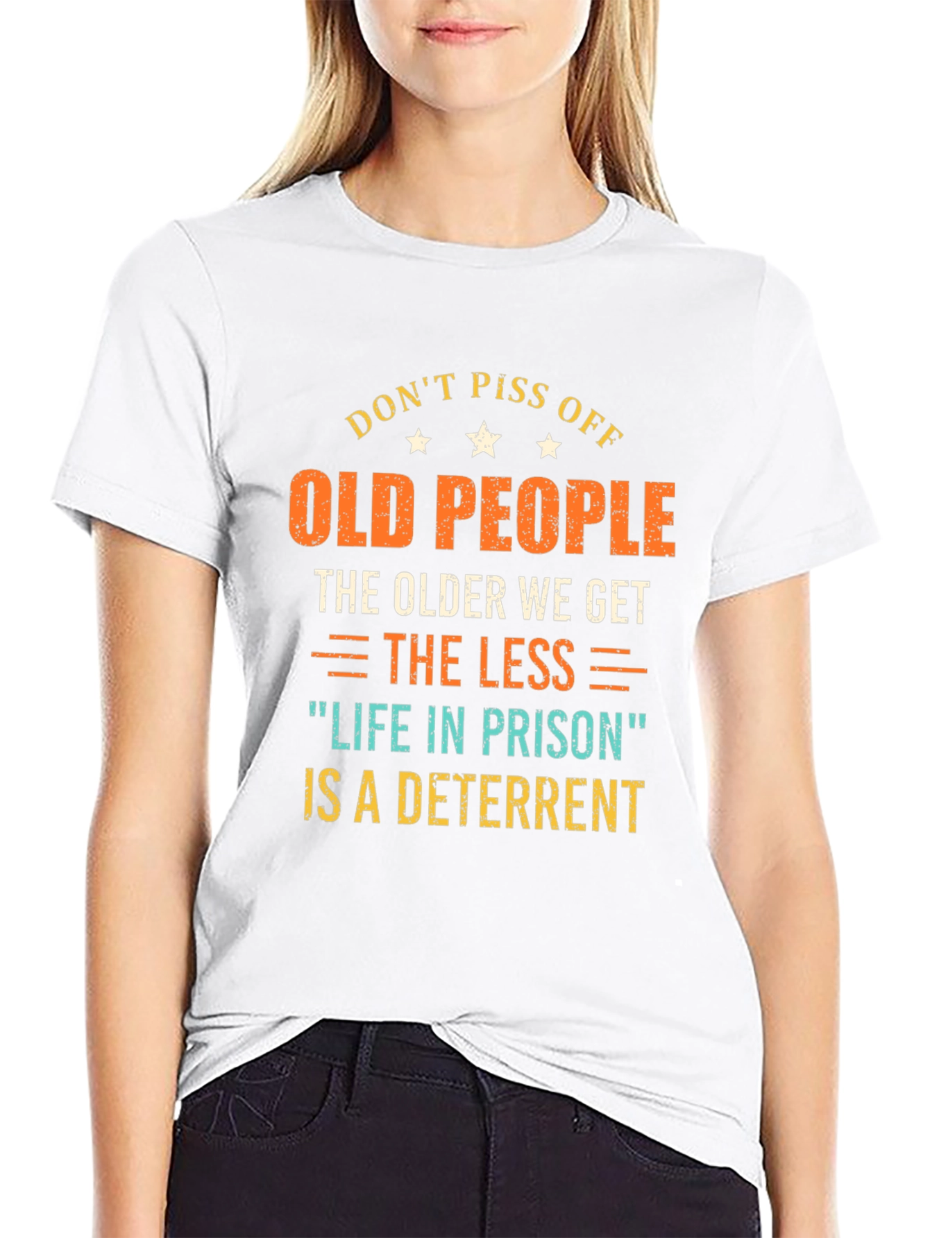 Black Don't Piss Off Old People Graphic T-Shirt view 9