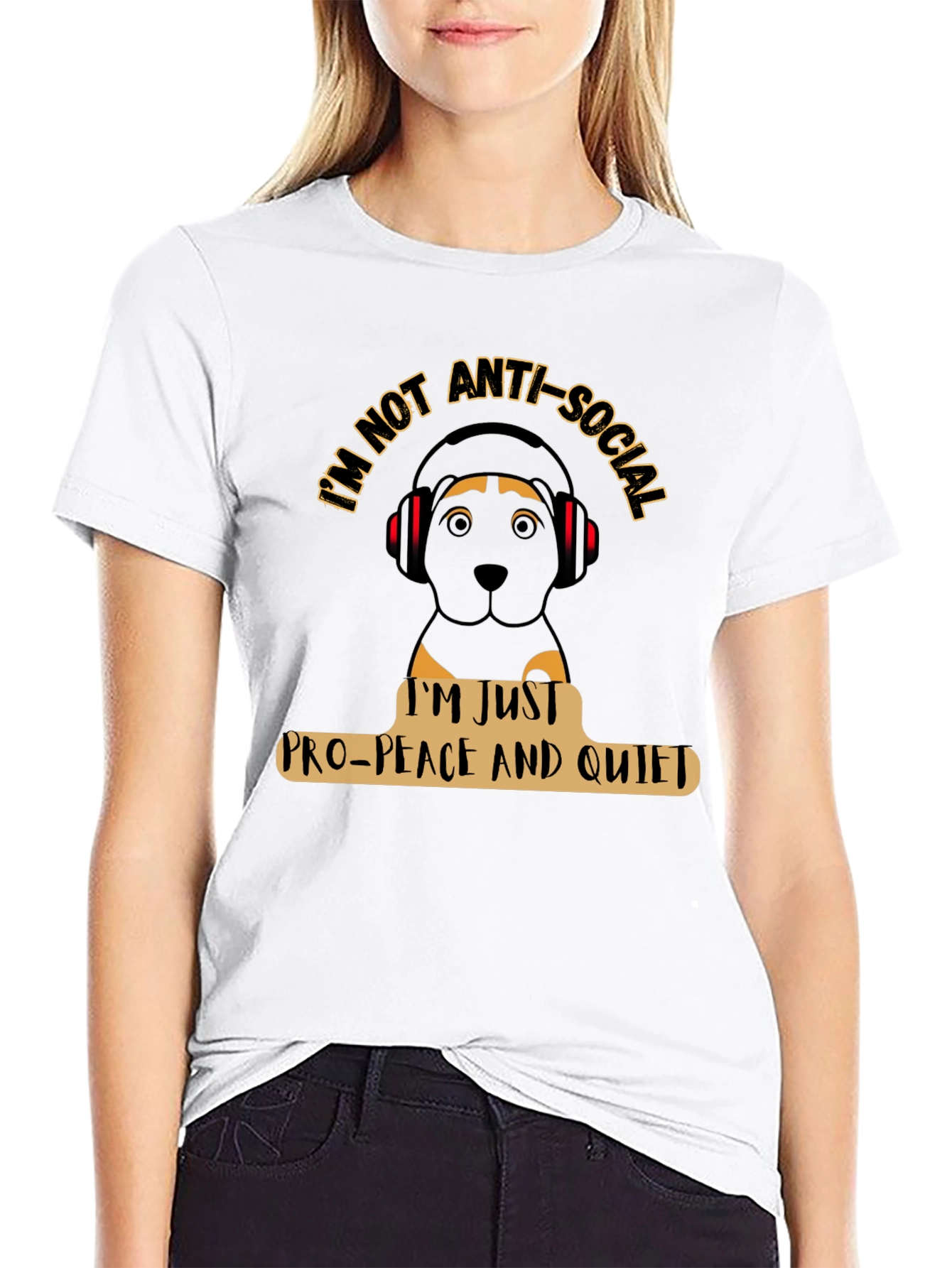 Black Anti-Social Pro-Peace T-Shirt view 9