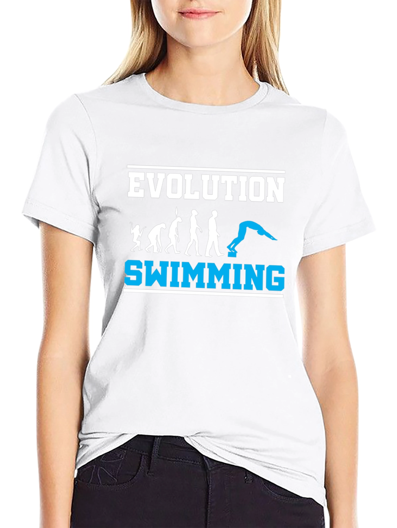 Black Evolution Swimming T-Shirt - Black view 9