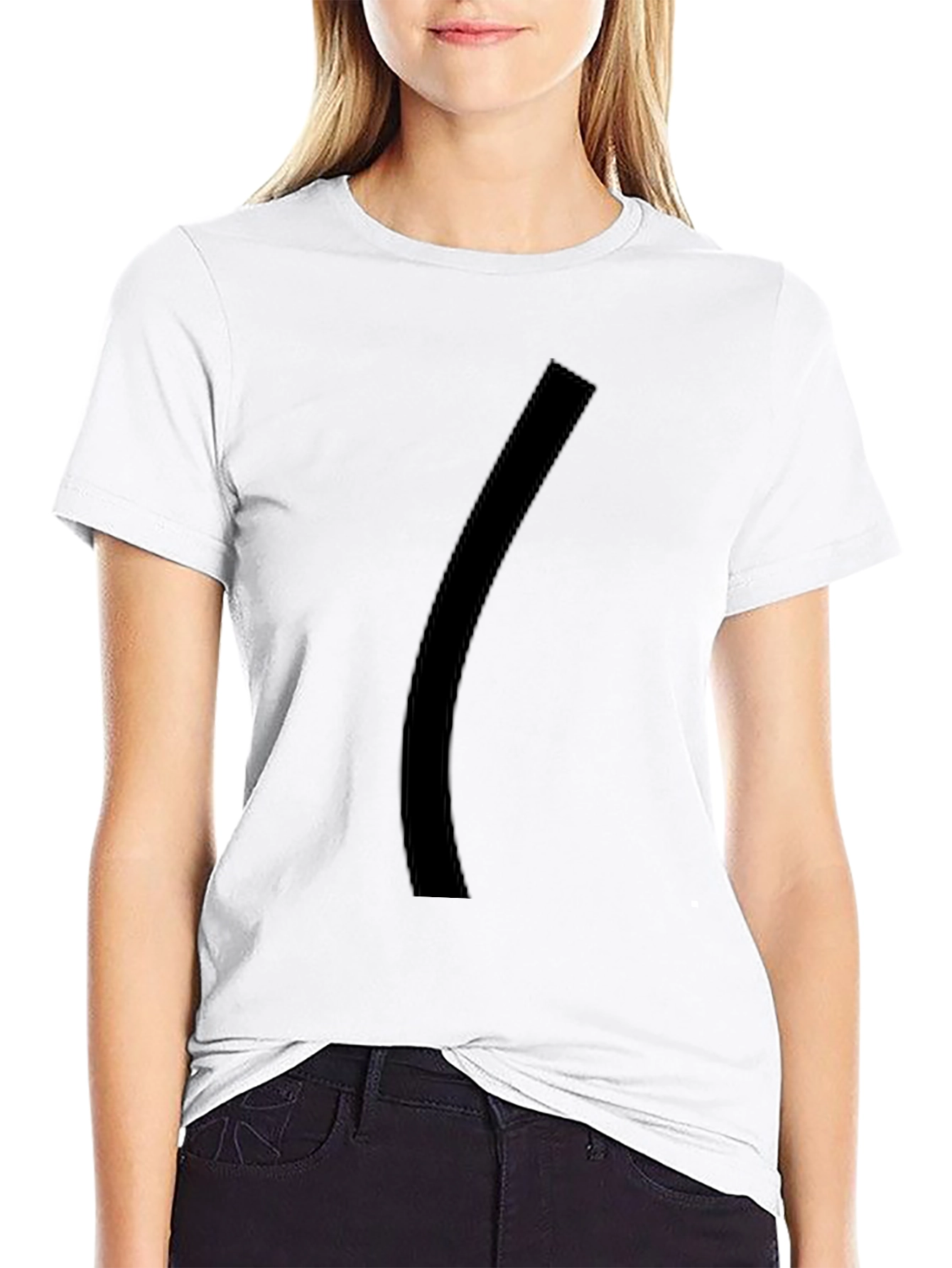 Black Mens Black Graphic Tee - Minimalist Style view 9