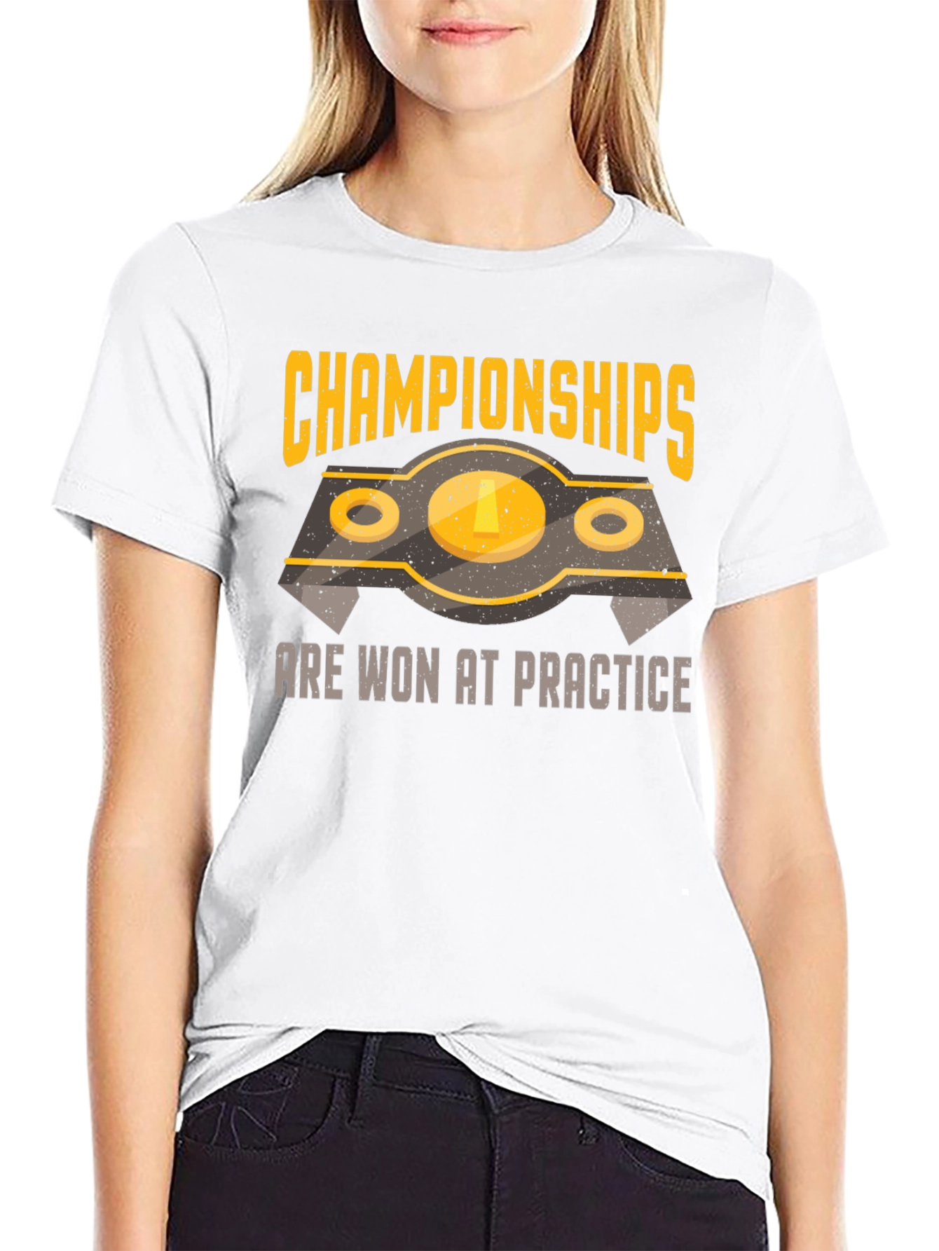 Black Championships Won At Practice Graphic Tee view 9