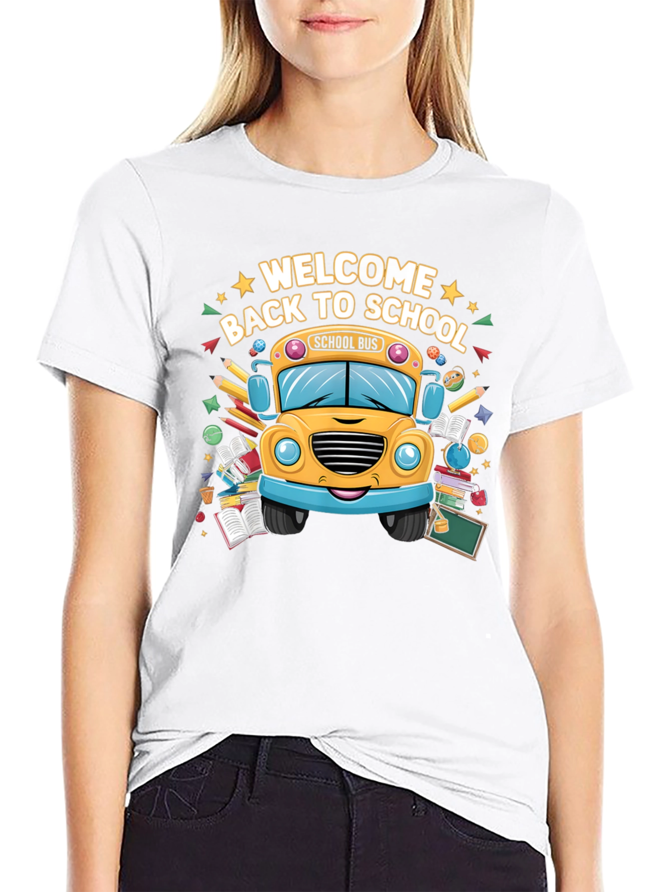 Black Welcome Back to School T-Shirt view 9