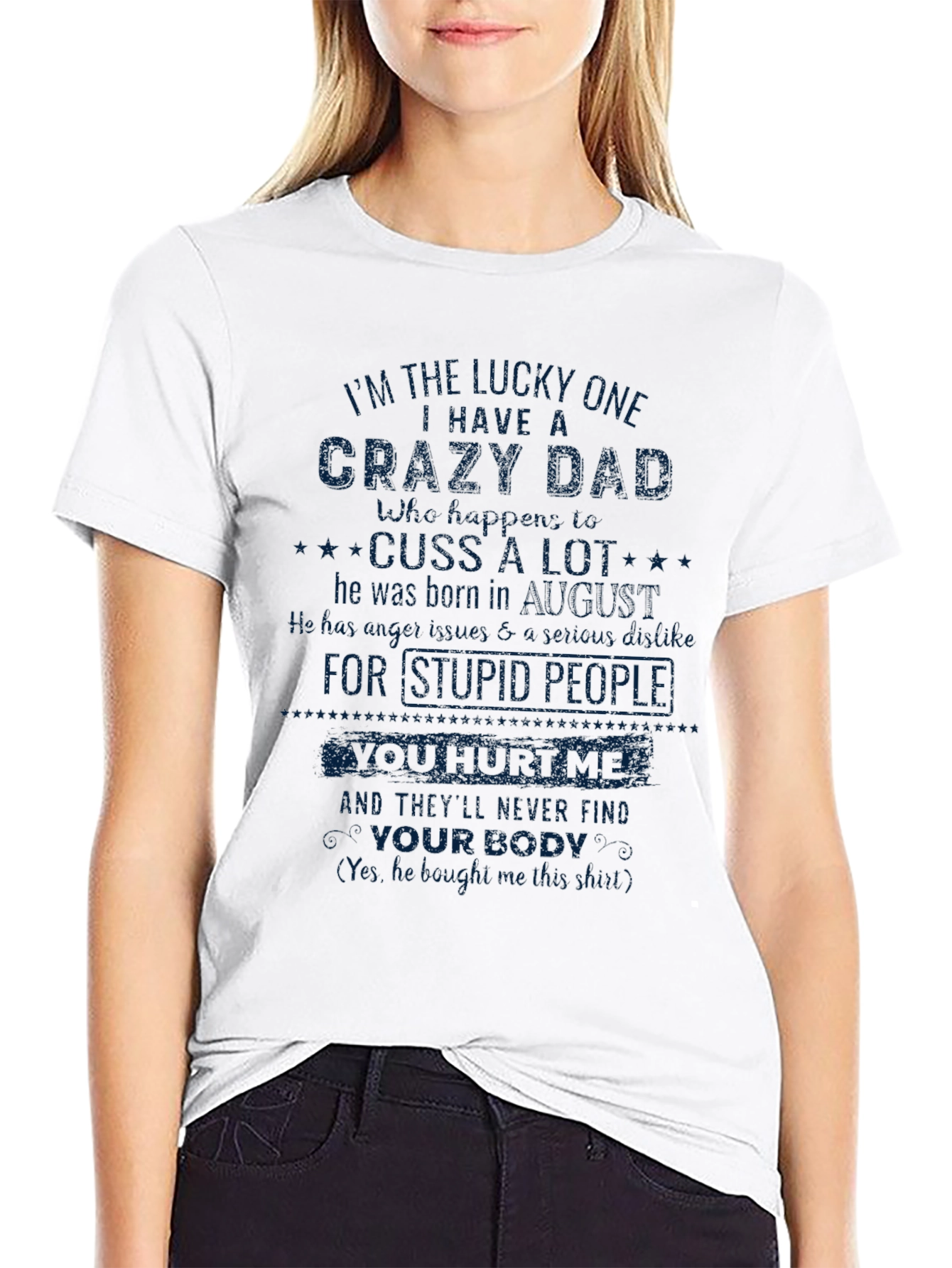 Black Crazy Dad Graphic Tee view 9