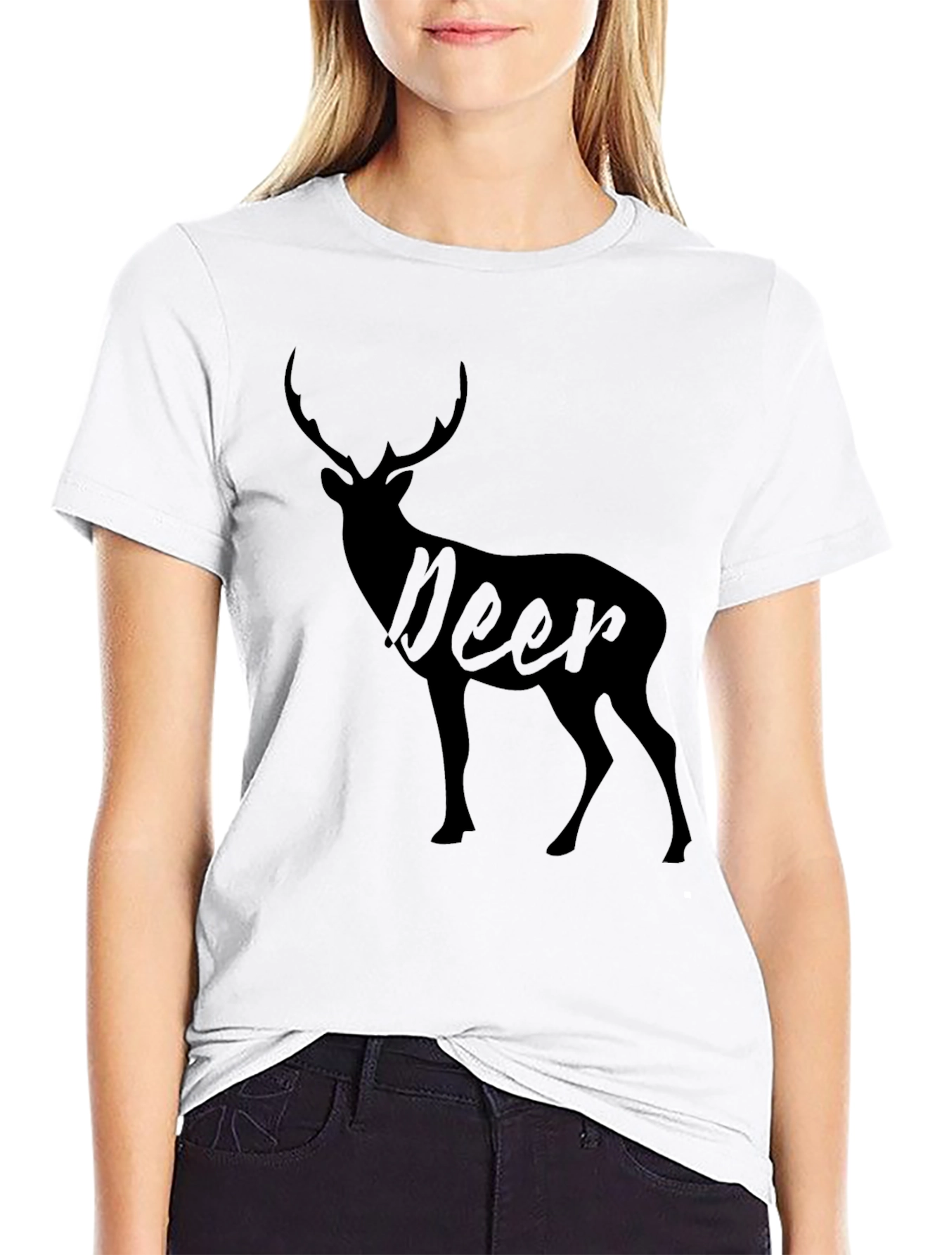 Black Black Deer Graphic Tee - Men's Short Sleeve Shirt view 9
