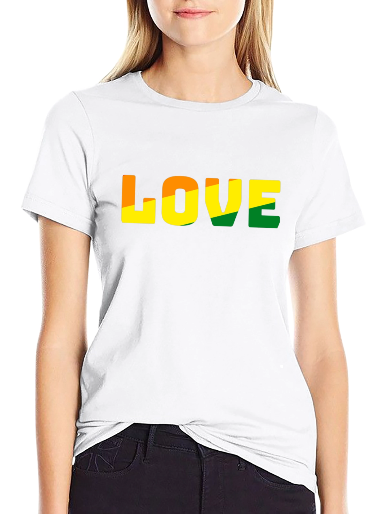 Black Love Graphic T-Shirt - Casual Black Tee view 9