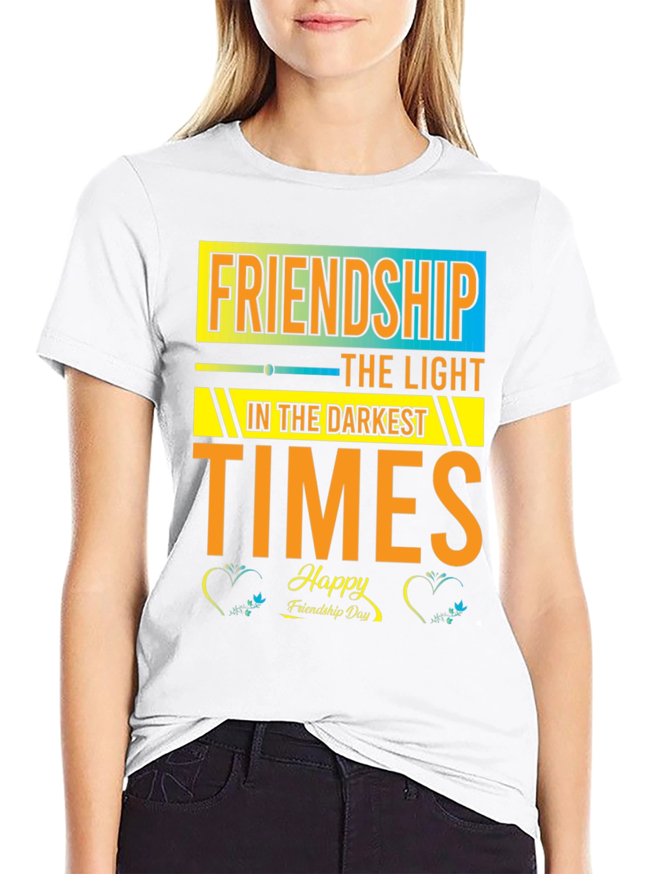 Black Friendship Day Graphic T-Shirt view 9