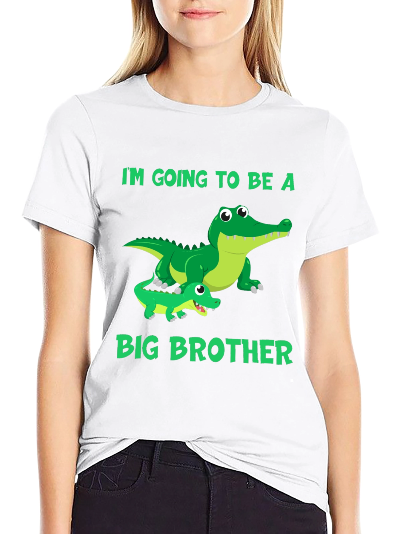 Black I'm Going to Be a Big Brother Gator T-Shirt view 9