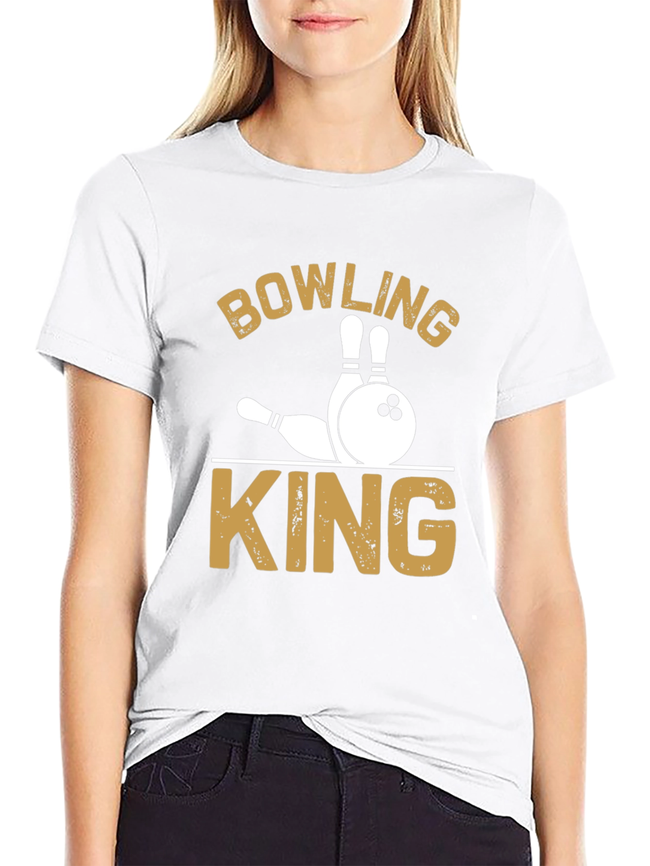 Black Bowling King Graphic Tee - Strike in Style! view 9