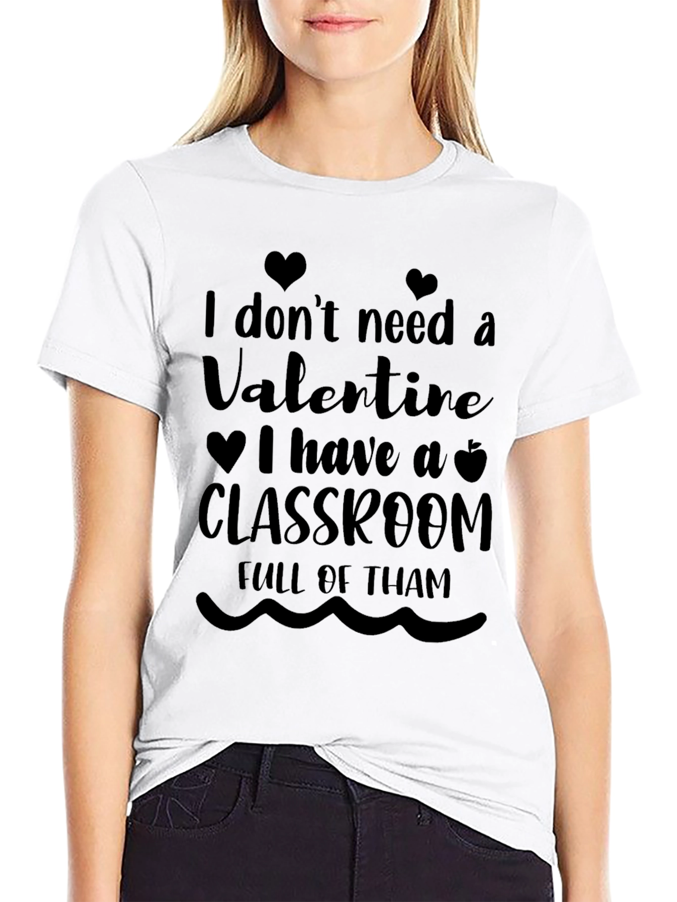 Black Teacher Valentine's Day T-Shirt view 9