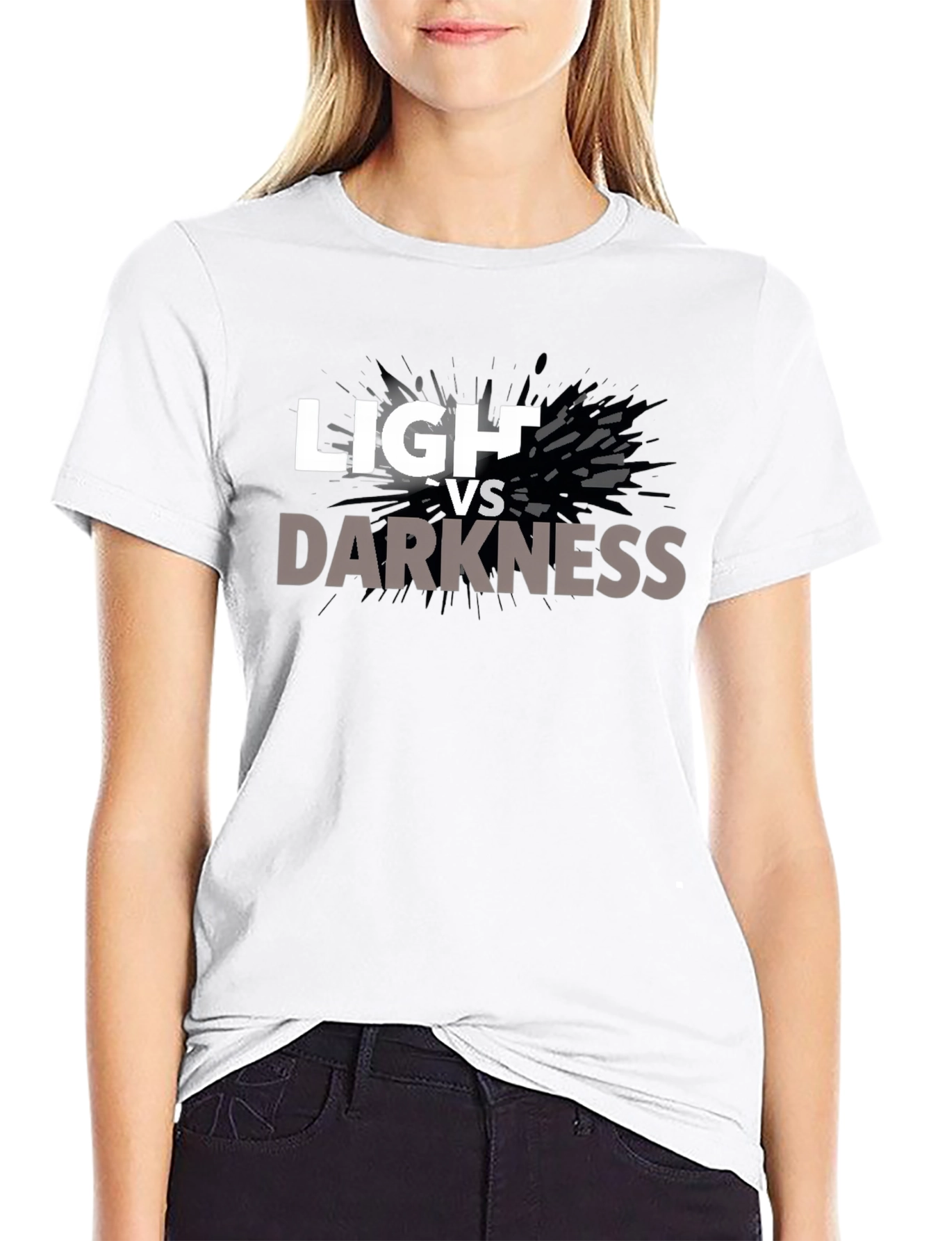 Black Light vs. Darkness Graphic T-Shirt view 9