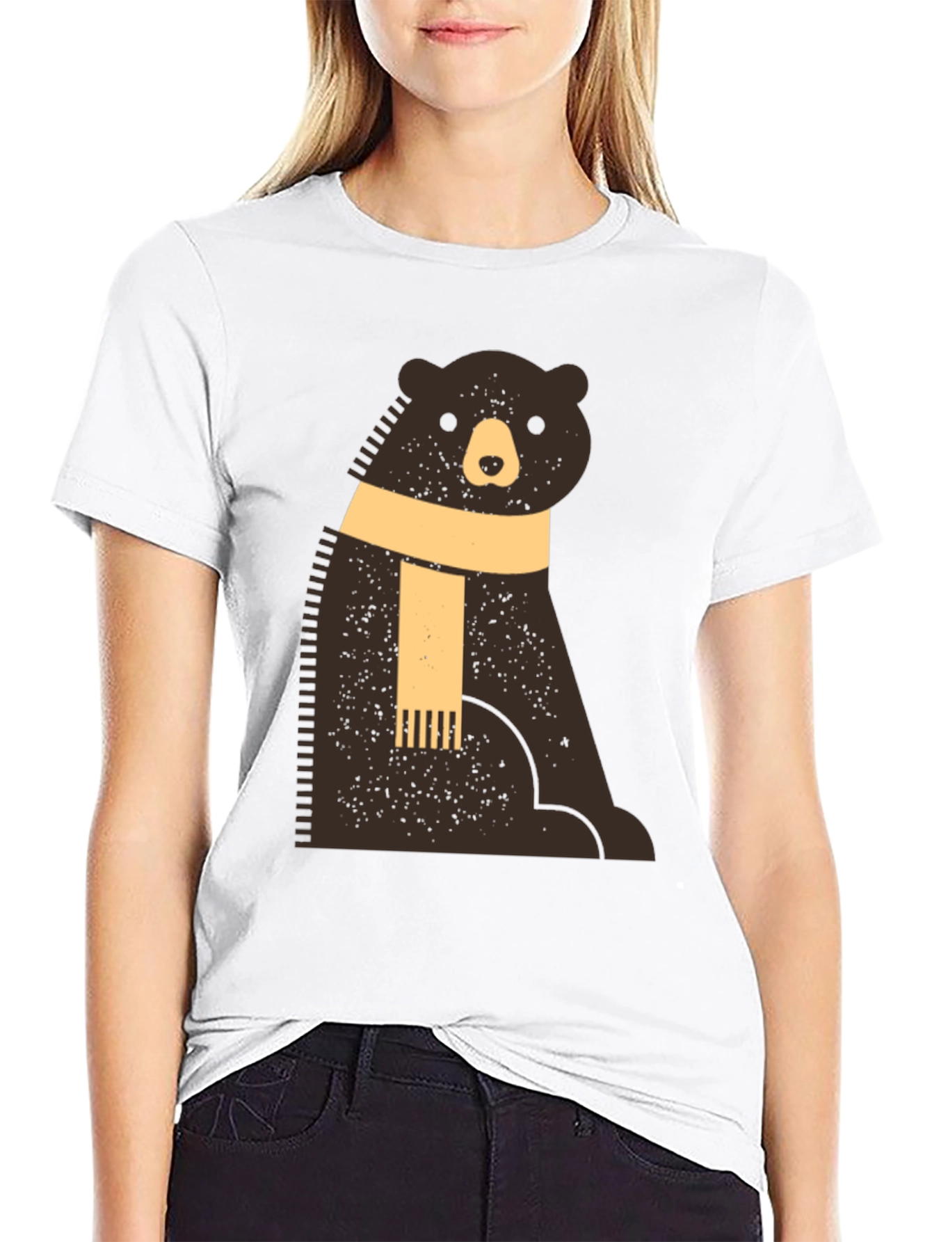 Black Cozy Bear Graphic Tee - Stylish Comfort view 9