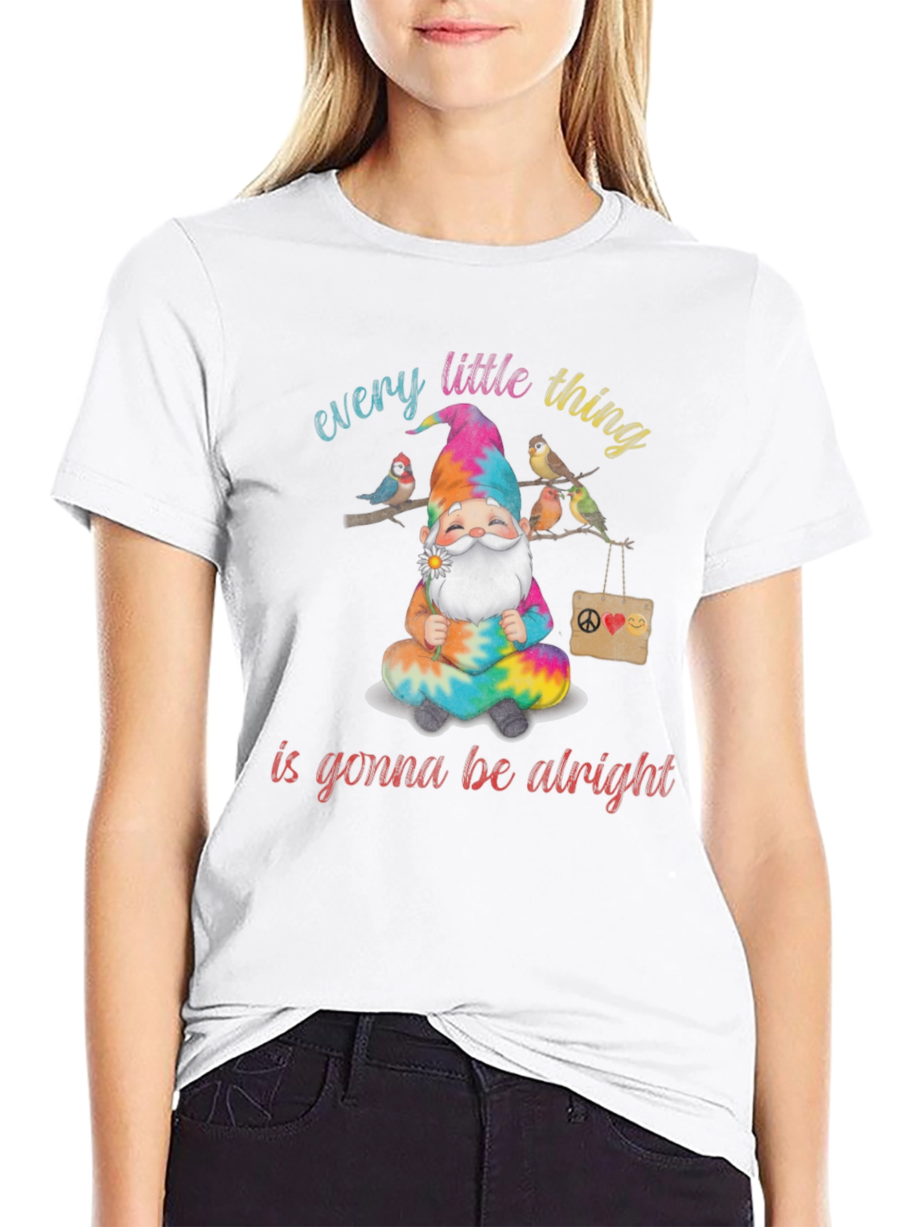 Black Every Little Thing Gnome T-Shirt view 9