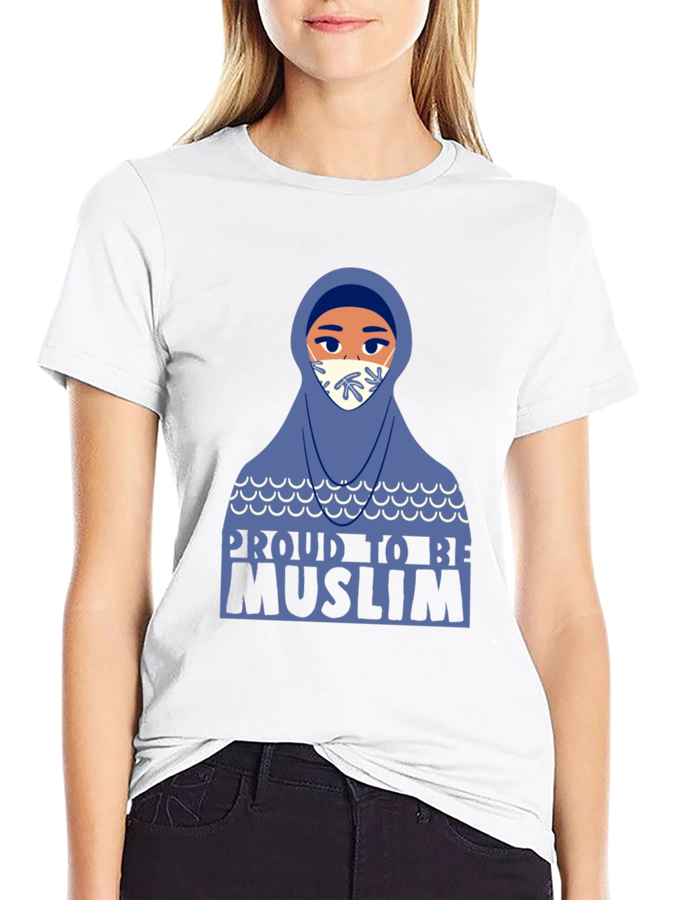 Black Proud to be Muslim T-Shirt view 9