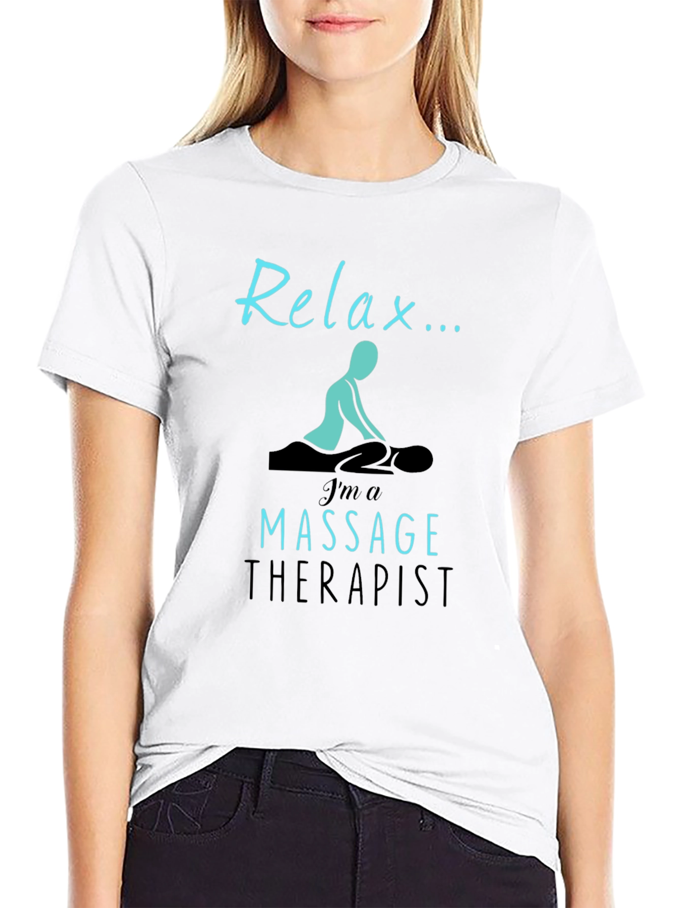 Black Relax Massage Therapist T-Shirt - Unisex view 9