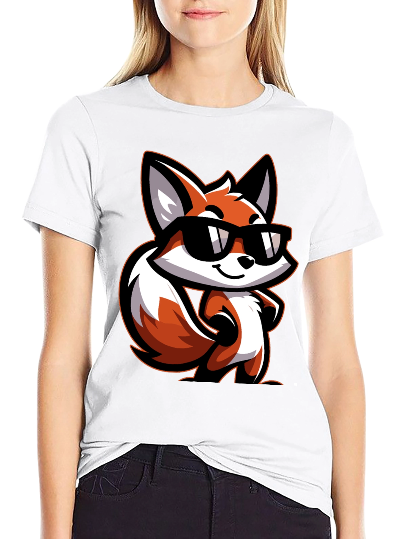 Cool Fox Graphic Tee - Black T-Shirt - 9