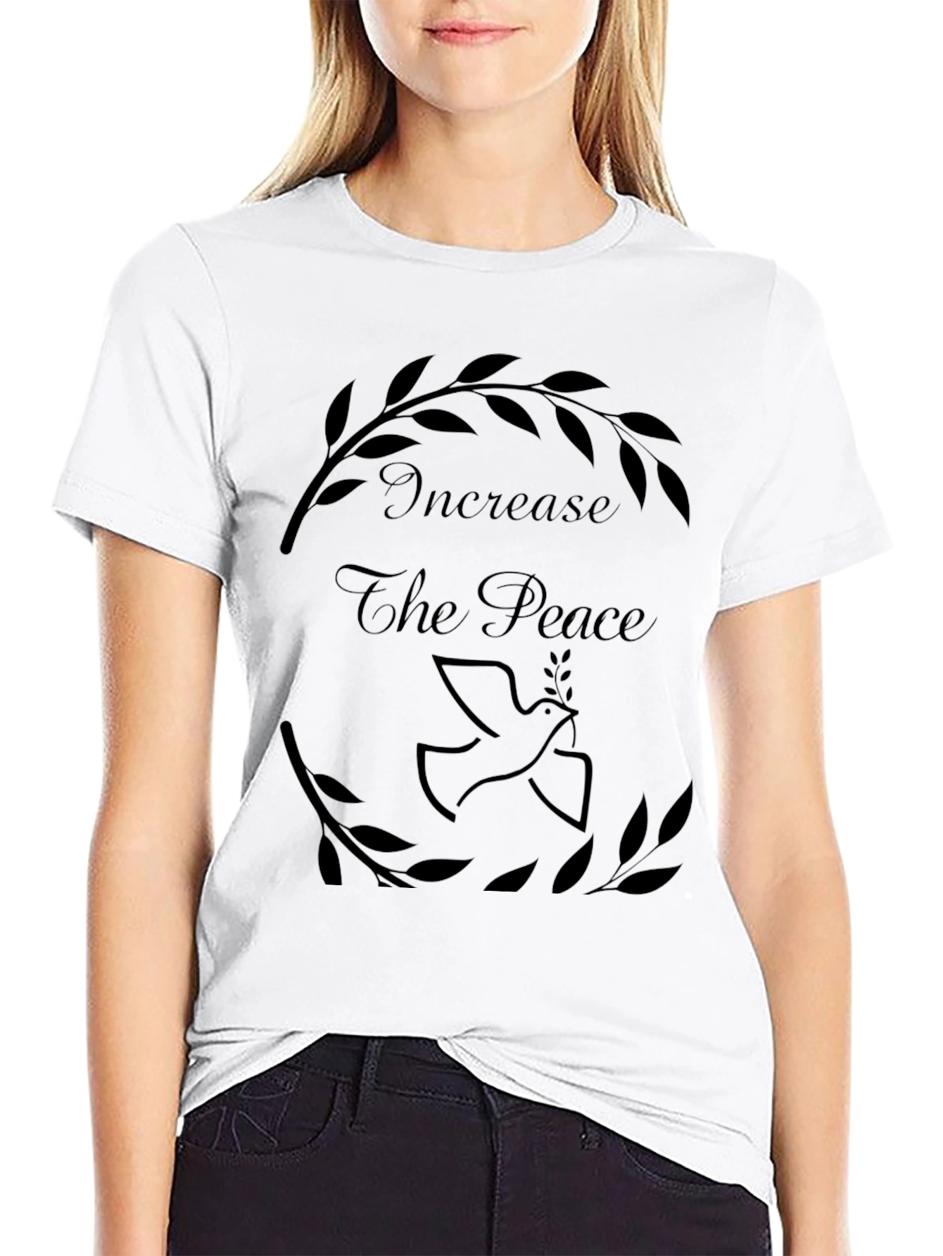 Increase The Peace Dove T-Shirt - Positive Message - 9