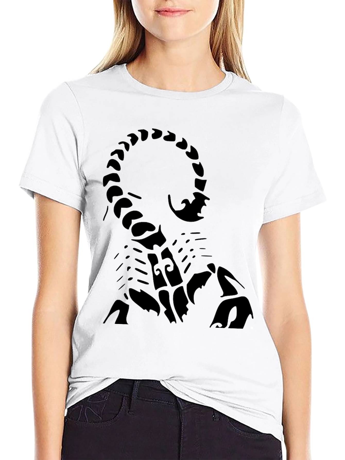 Black Black Scorpion Graphic Tee - Men's Casual T-Shirt view 9
