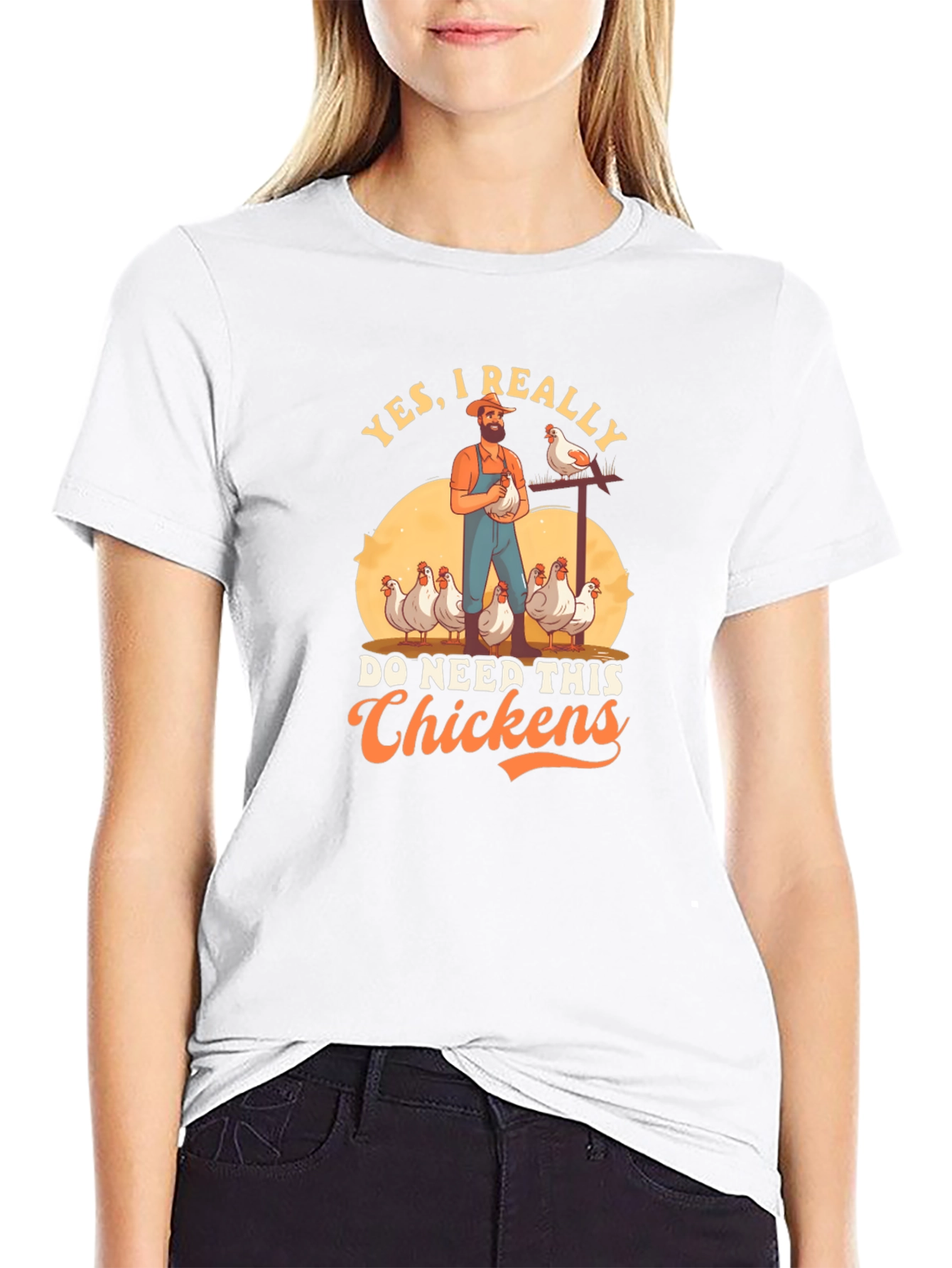 Black Funny Chicken Lover T-Shirt view 9