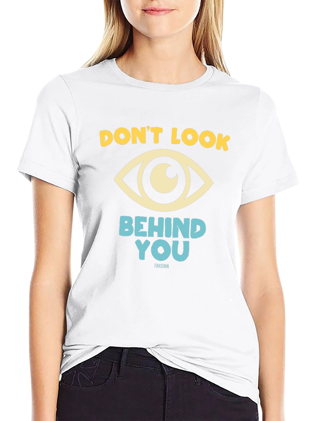 Black Don't Look Behind You Graphic Tee view 9