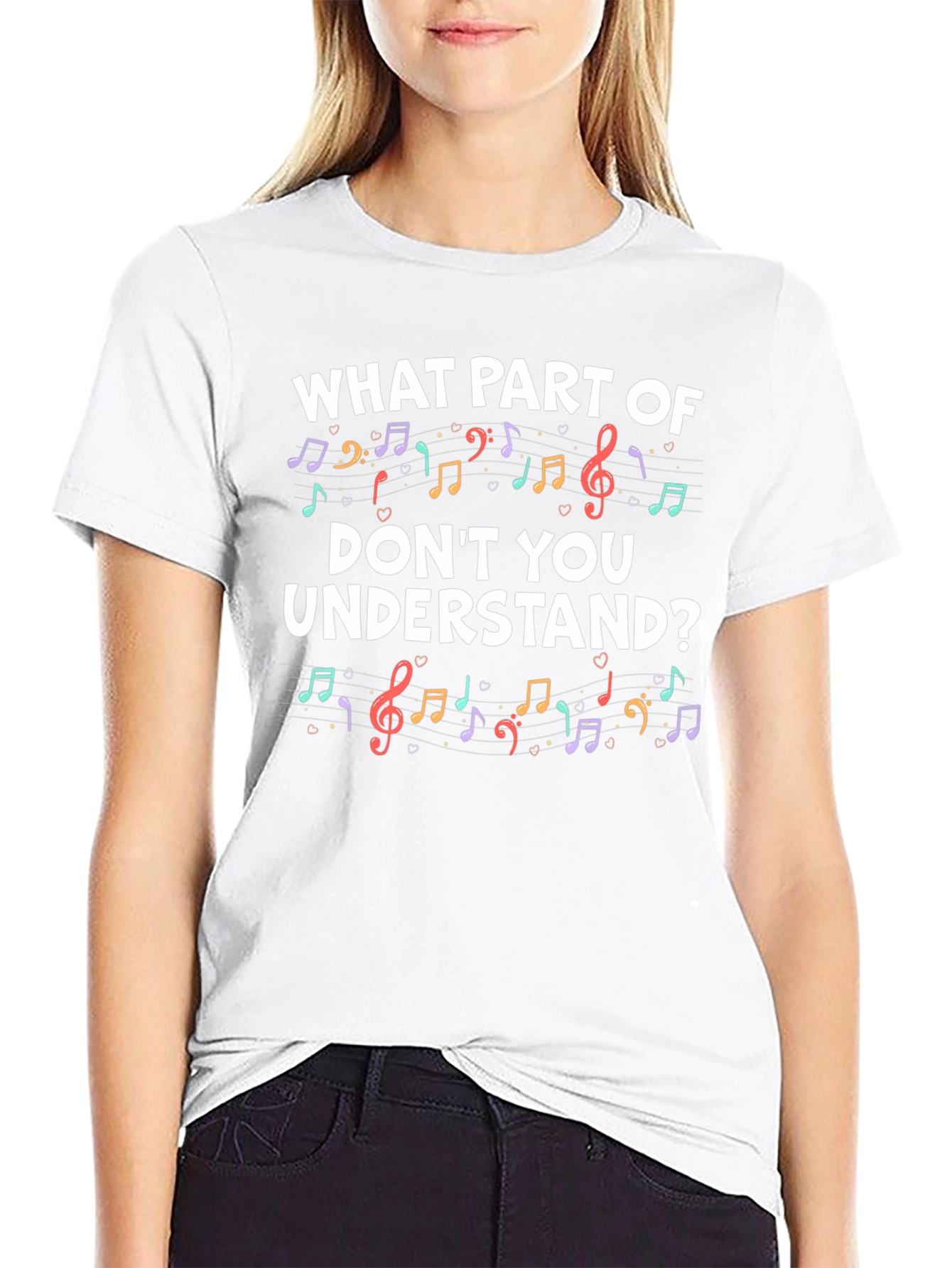 Black Musical Note Pun T-Shirt - 'What Part of' Funny Tee view 9