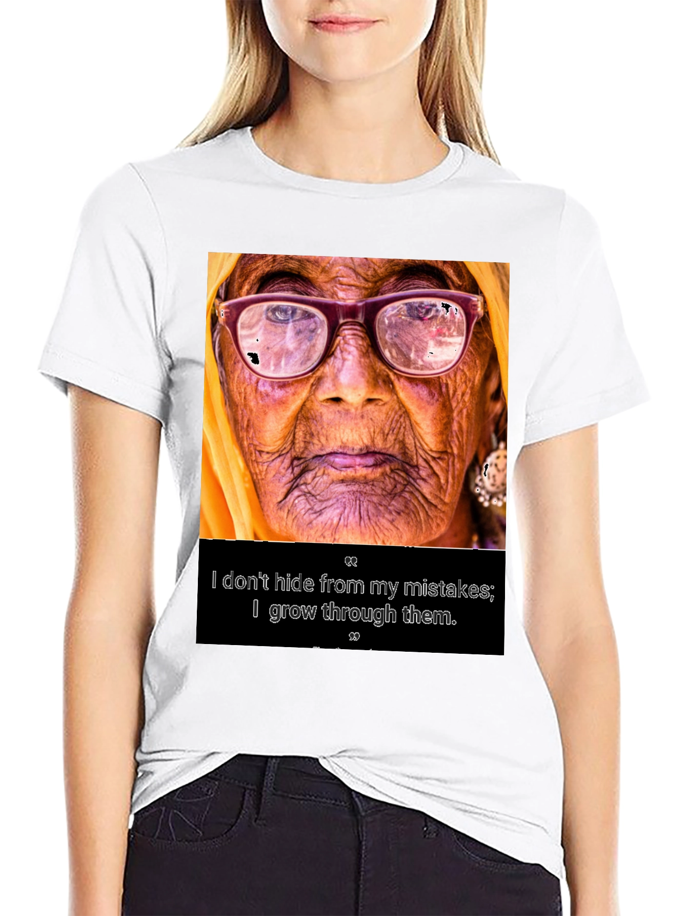 Black Growth Mindset T-Shirt - Inspiring Quote Tee view 9