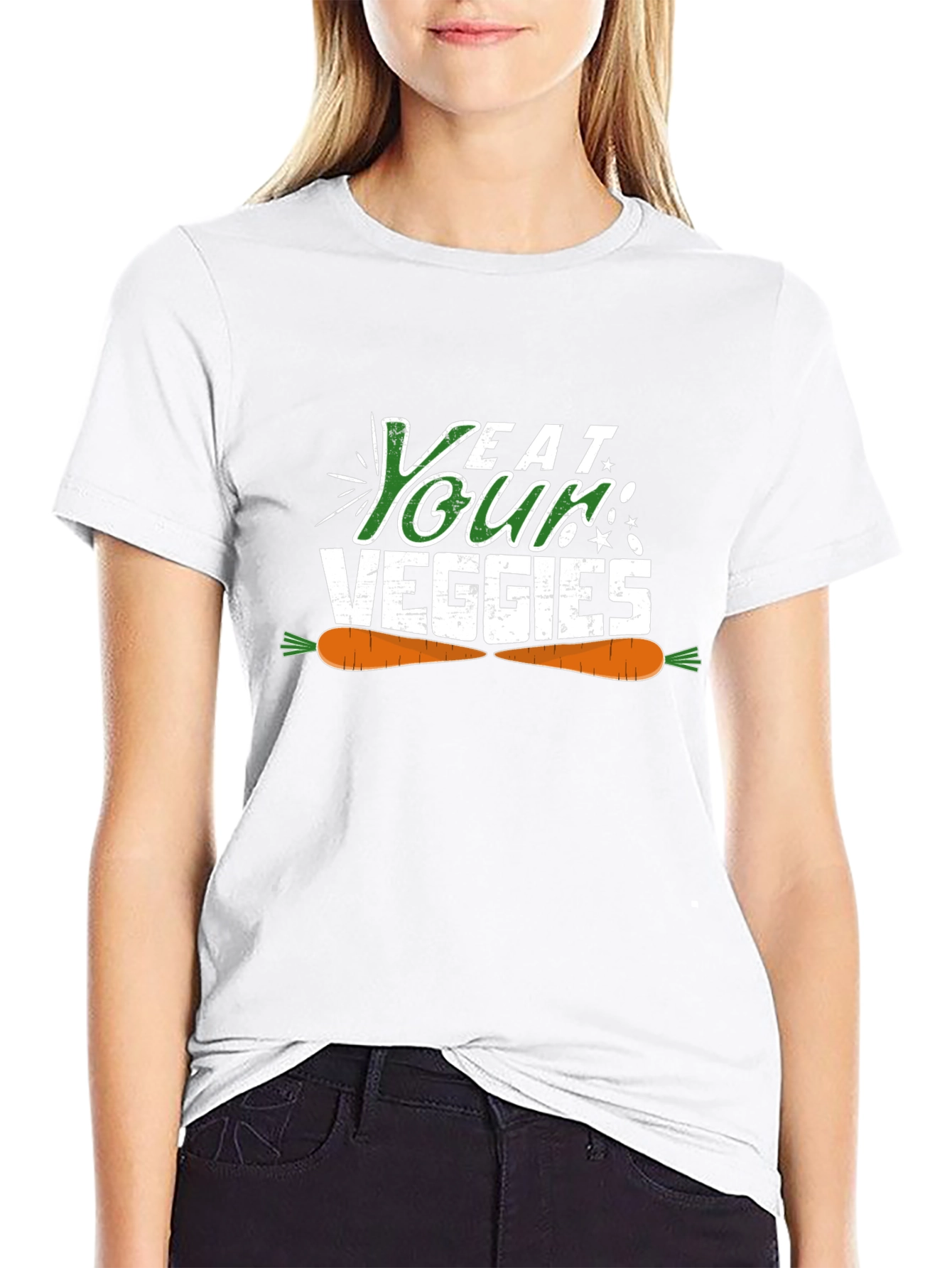 Eat Your Veggies Graphic Tee - Black - 9