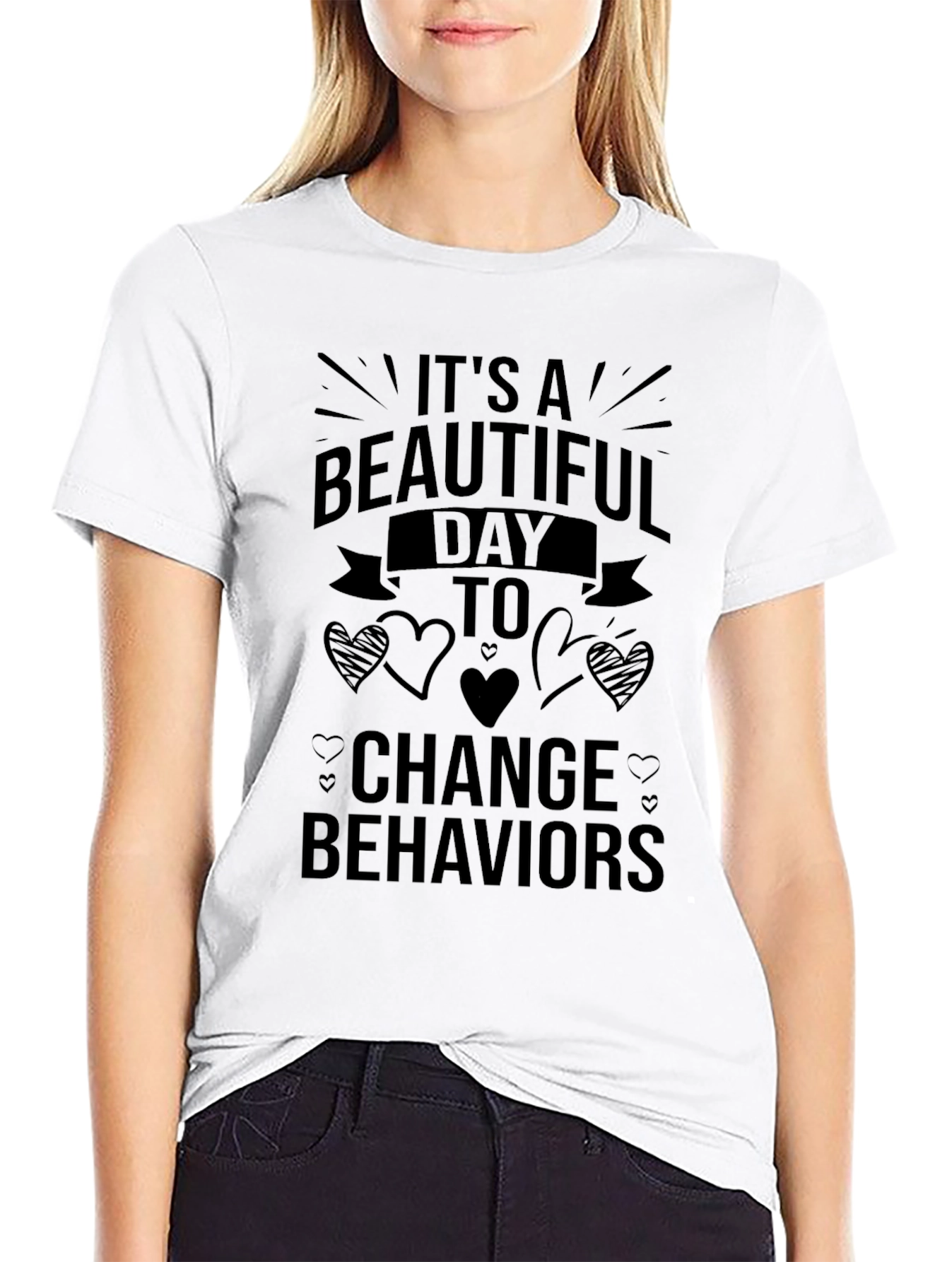 It's a Beautiful Day to Change Behaviors Graphic Tee - 9