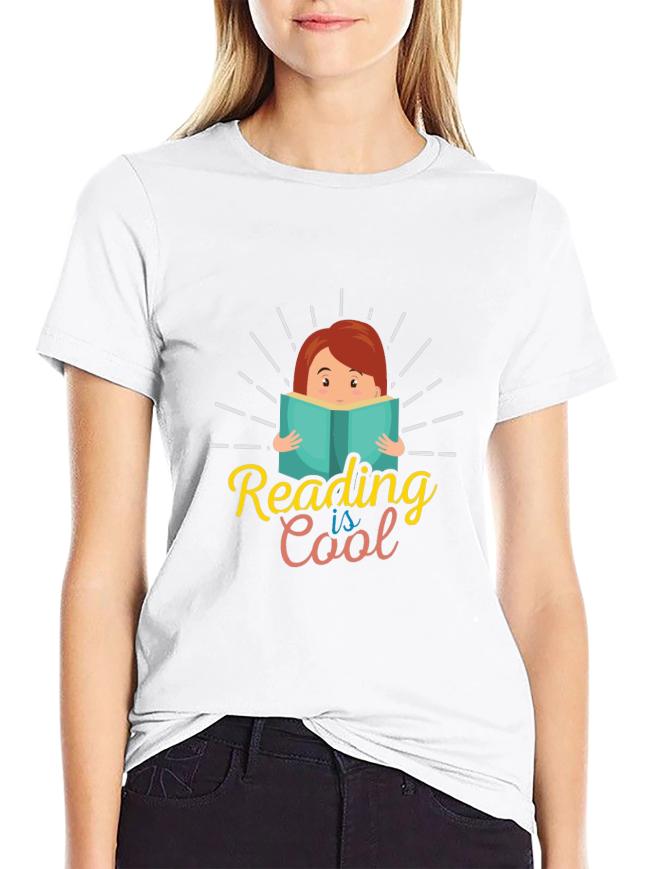 Black Reading is Cool T-Shirt: Unisex Graphic Tee view 9