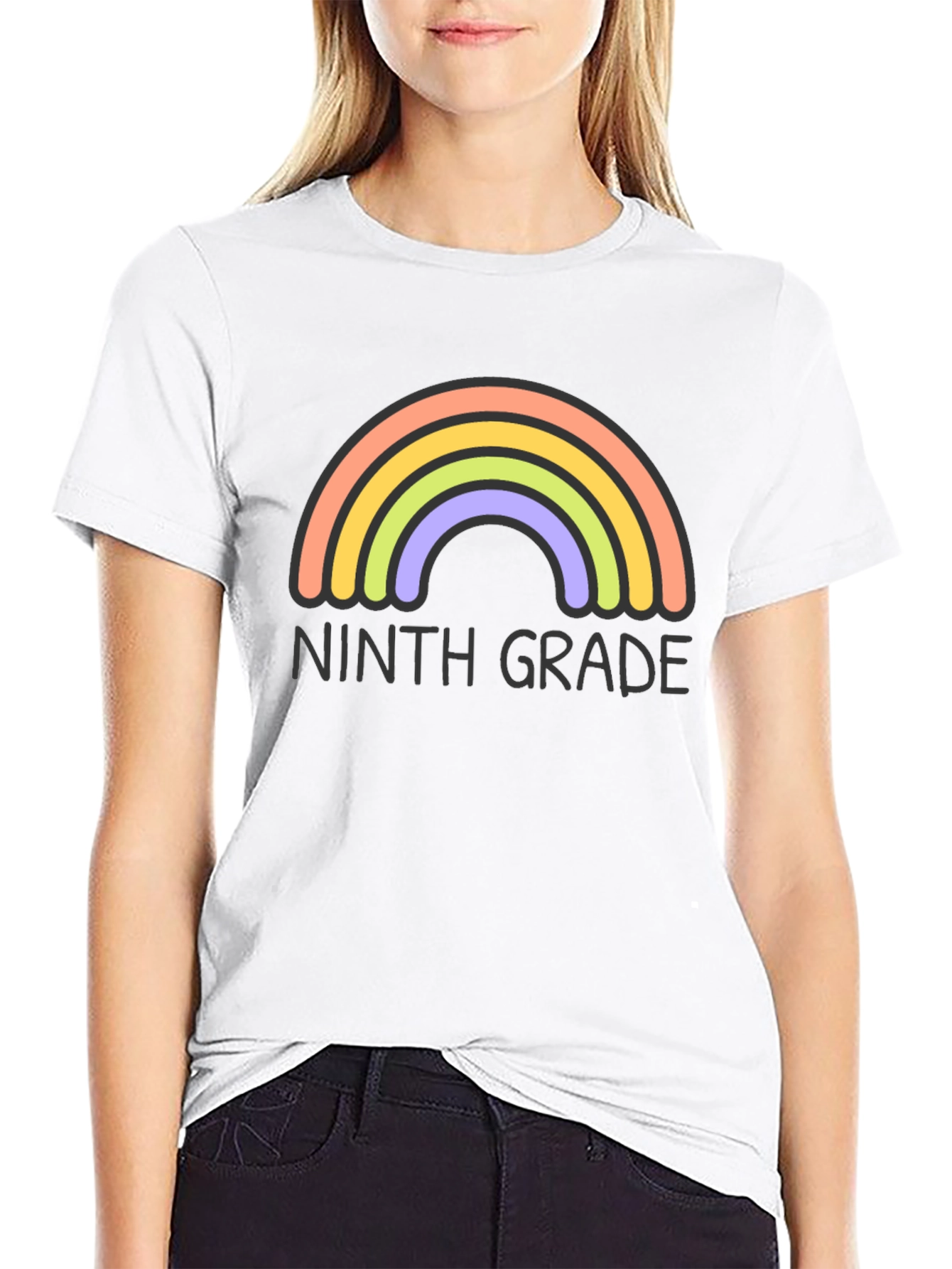 Ninth Grade Rainbow T-Shirt - Back to School Tee - 9