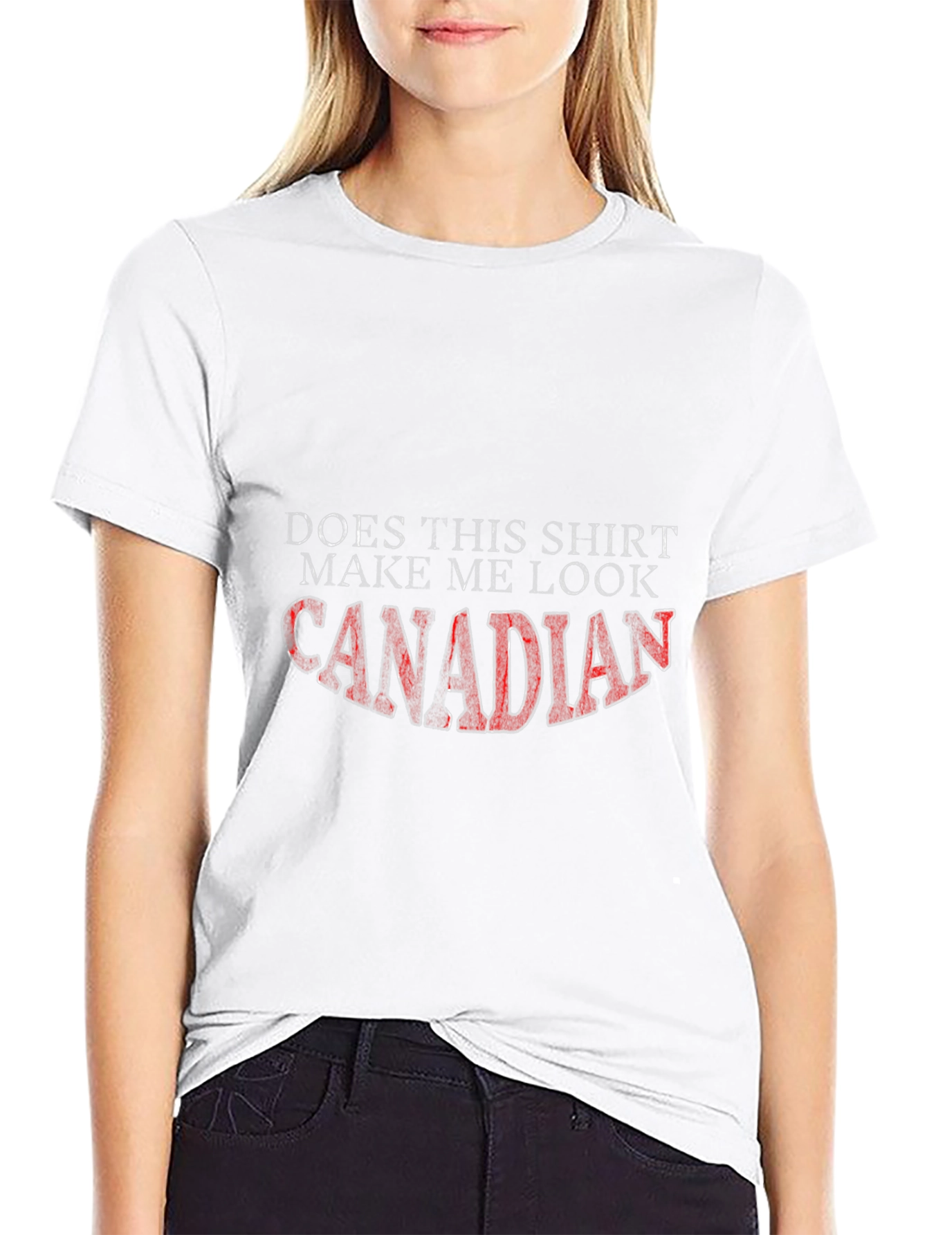 Black Canadian Graphic T-Shirt - Black, Humorous Design view 9