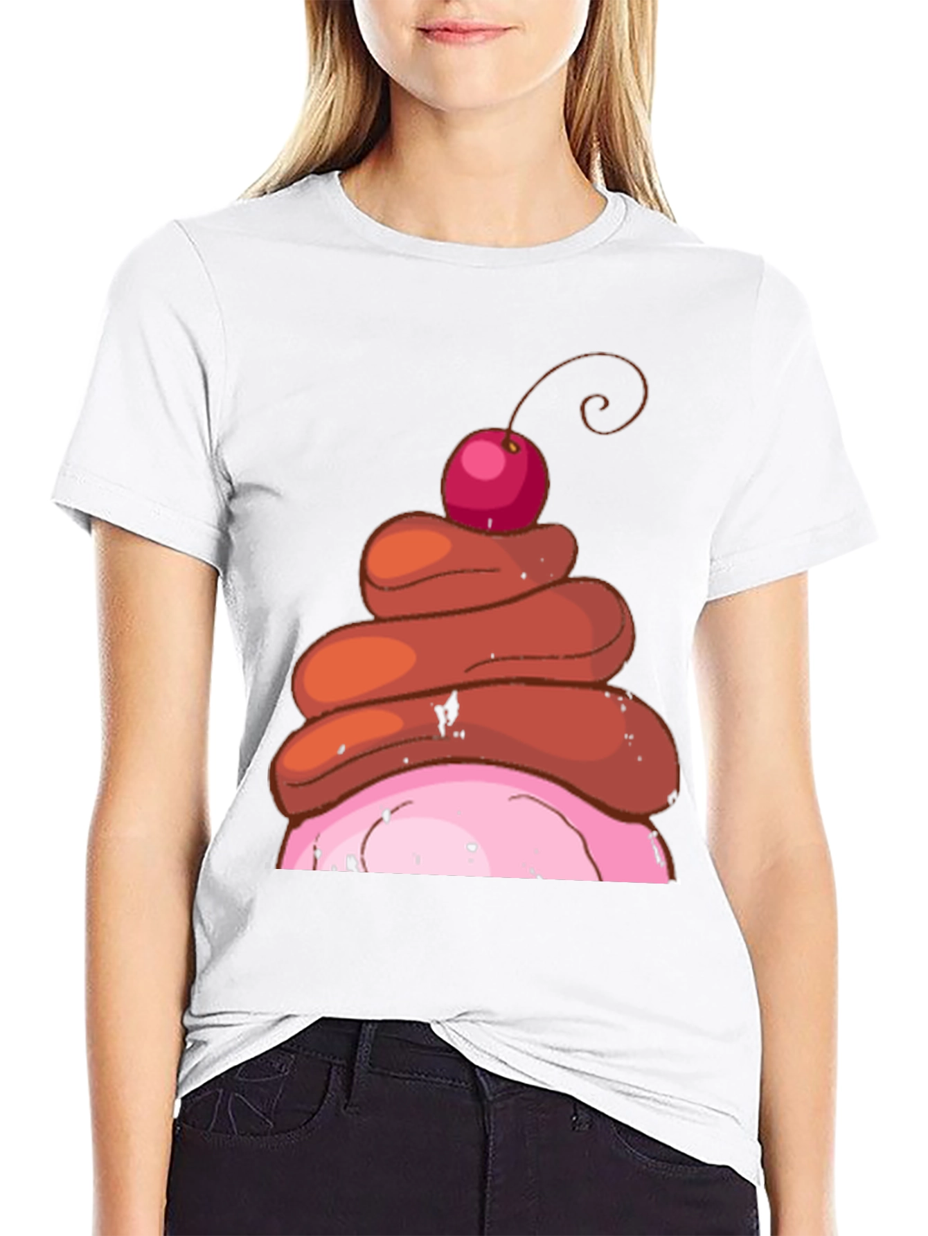 Black Funny Poop Dessert T-Shirt view 9