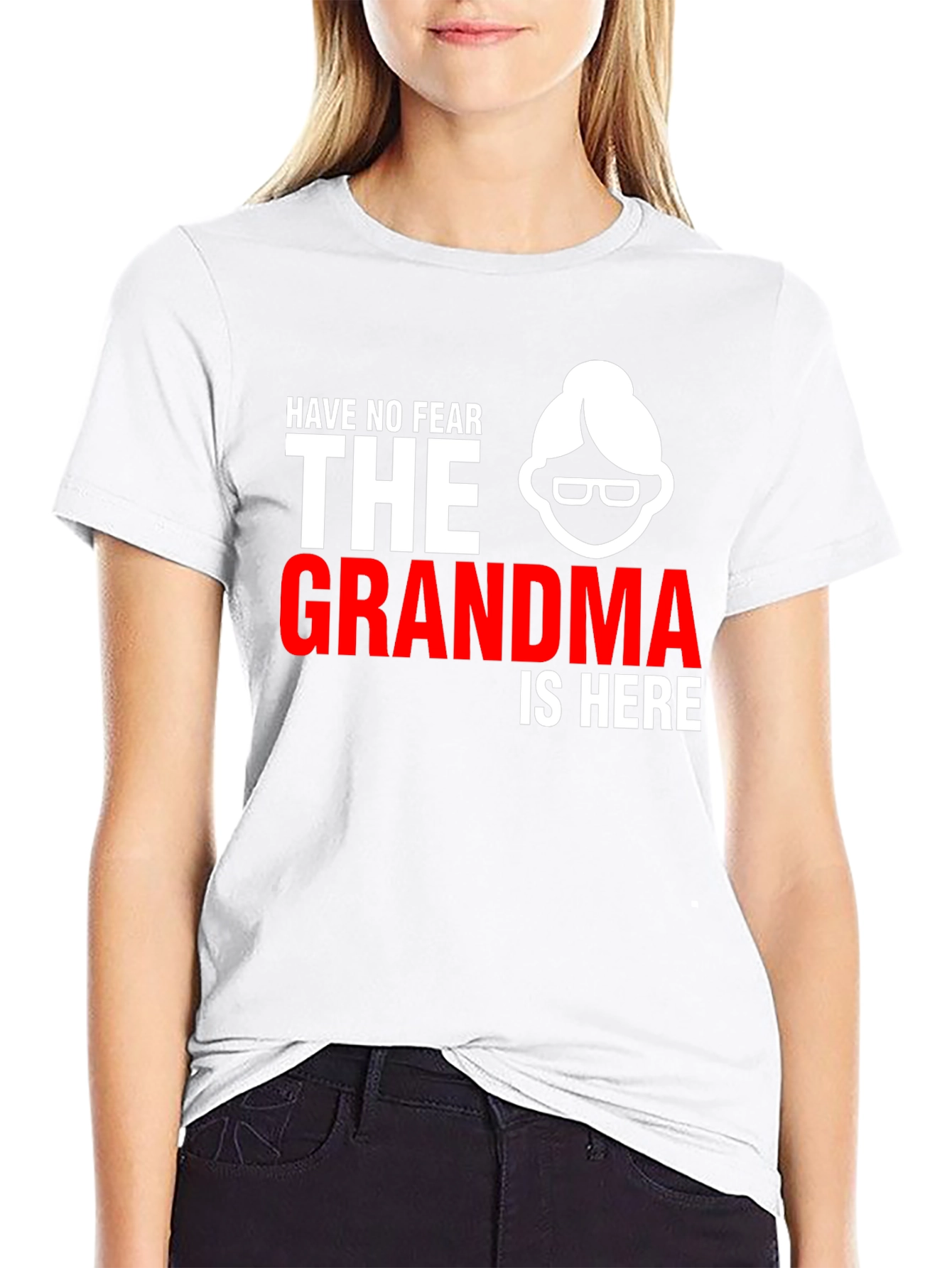 Black Funny Grandma T-Shirt - Have No Fear, Grandma is Here! view 9