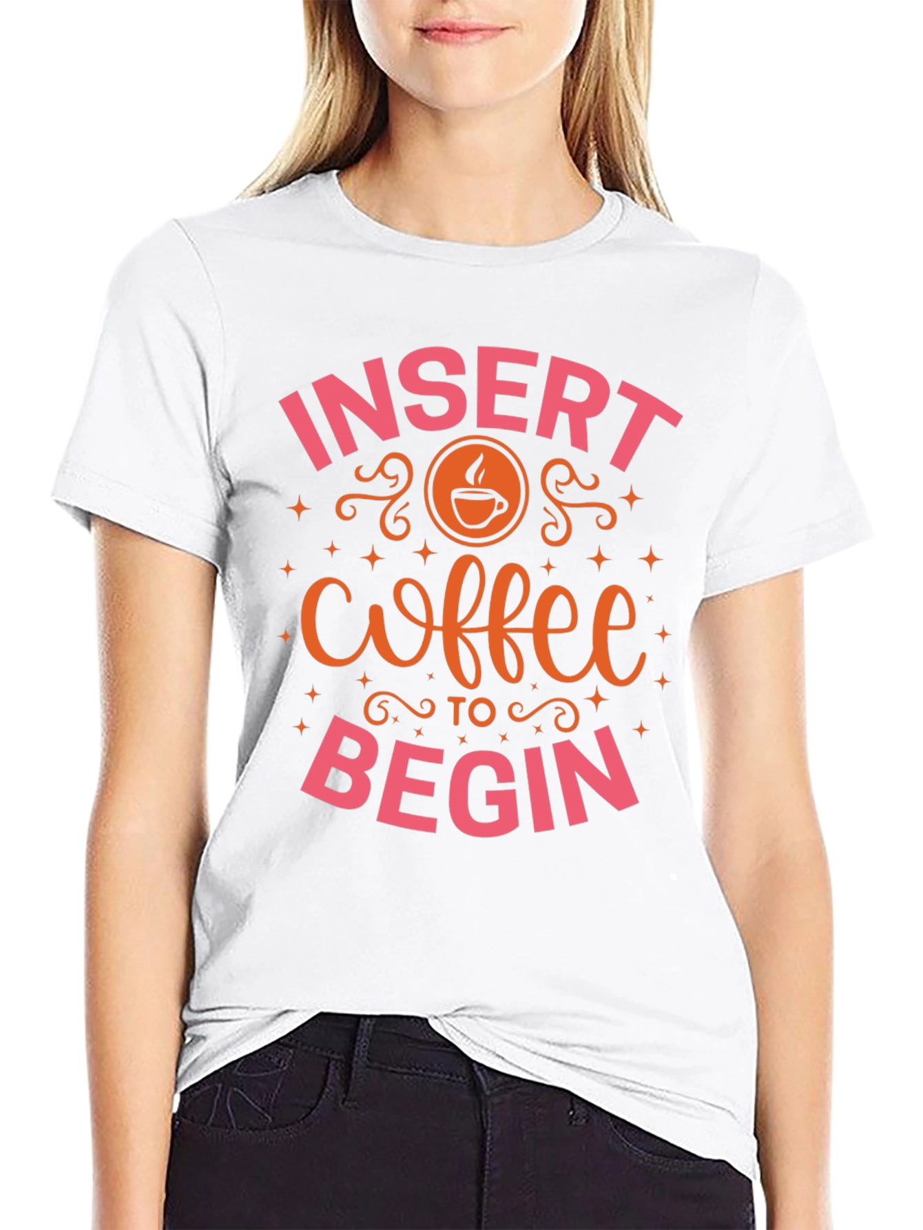 Black Insert Coffee to Begin T-Shirt view 9