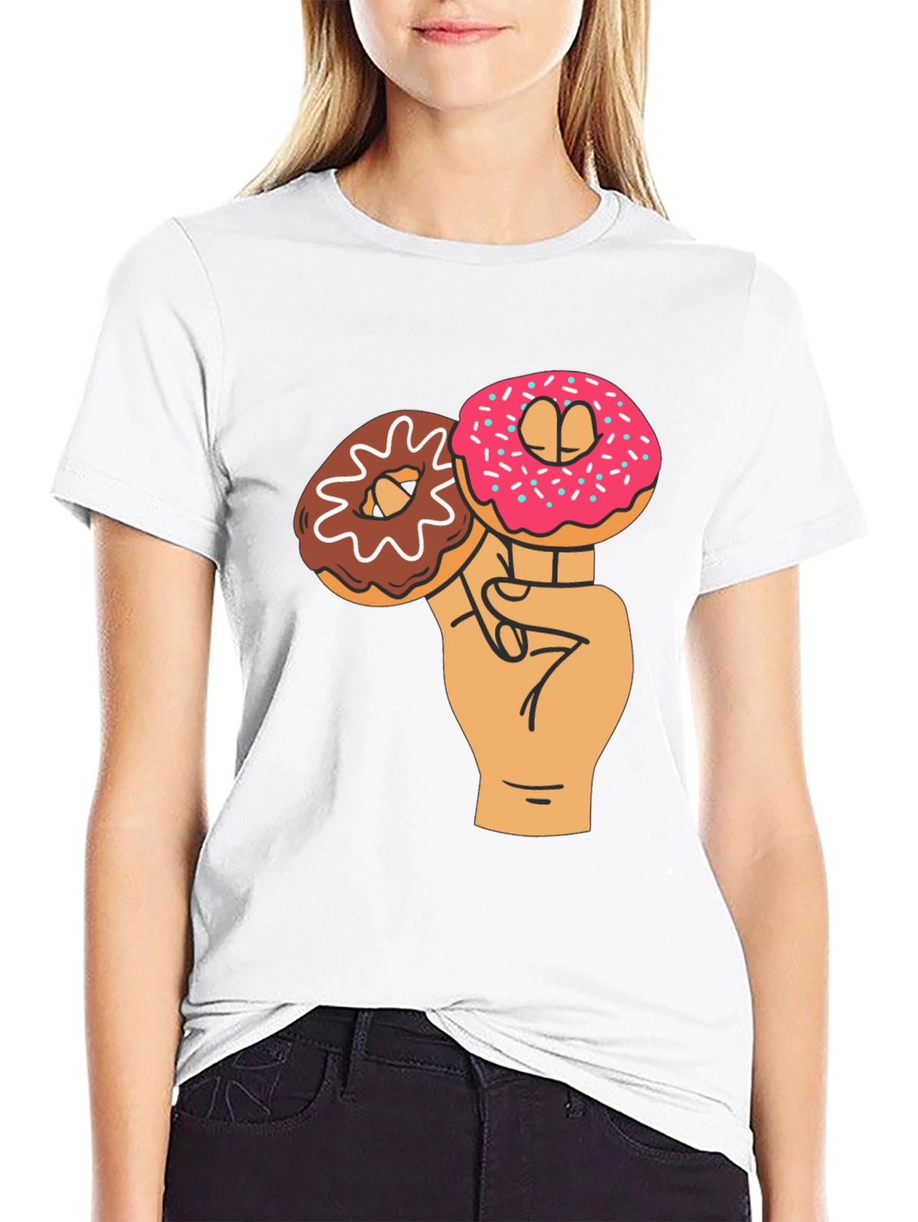 Black Donut Lover Graphic Tee view 9