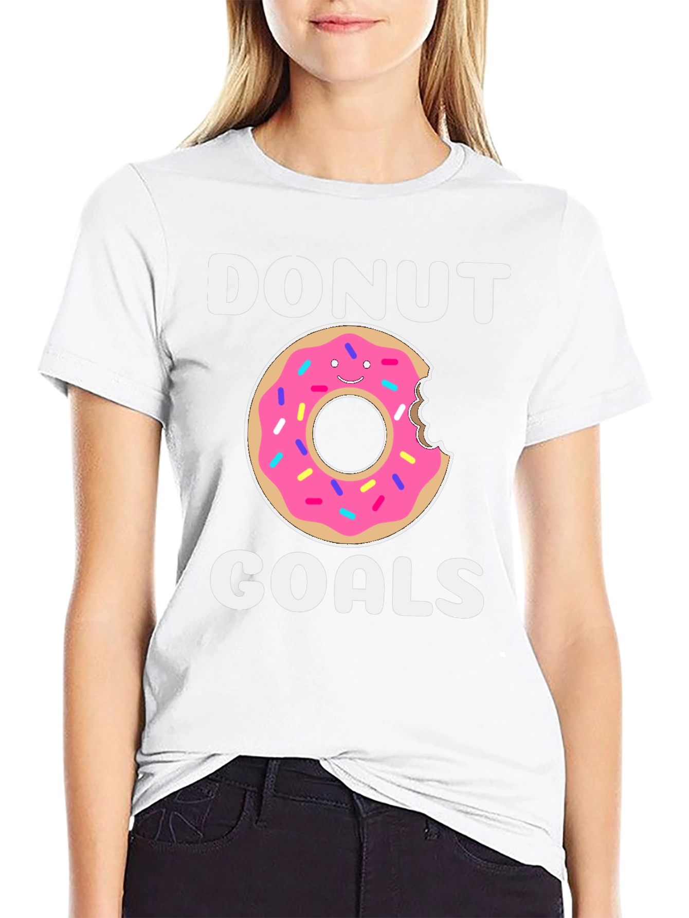 Black Donut Goals Graphic T-Shirt view 9