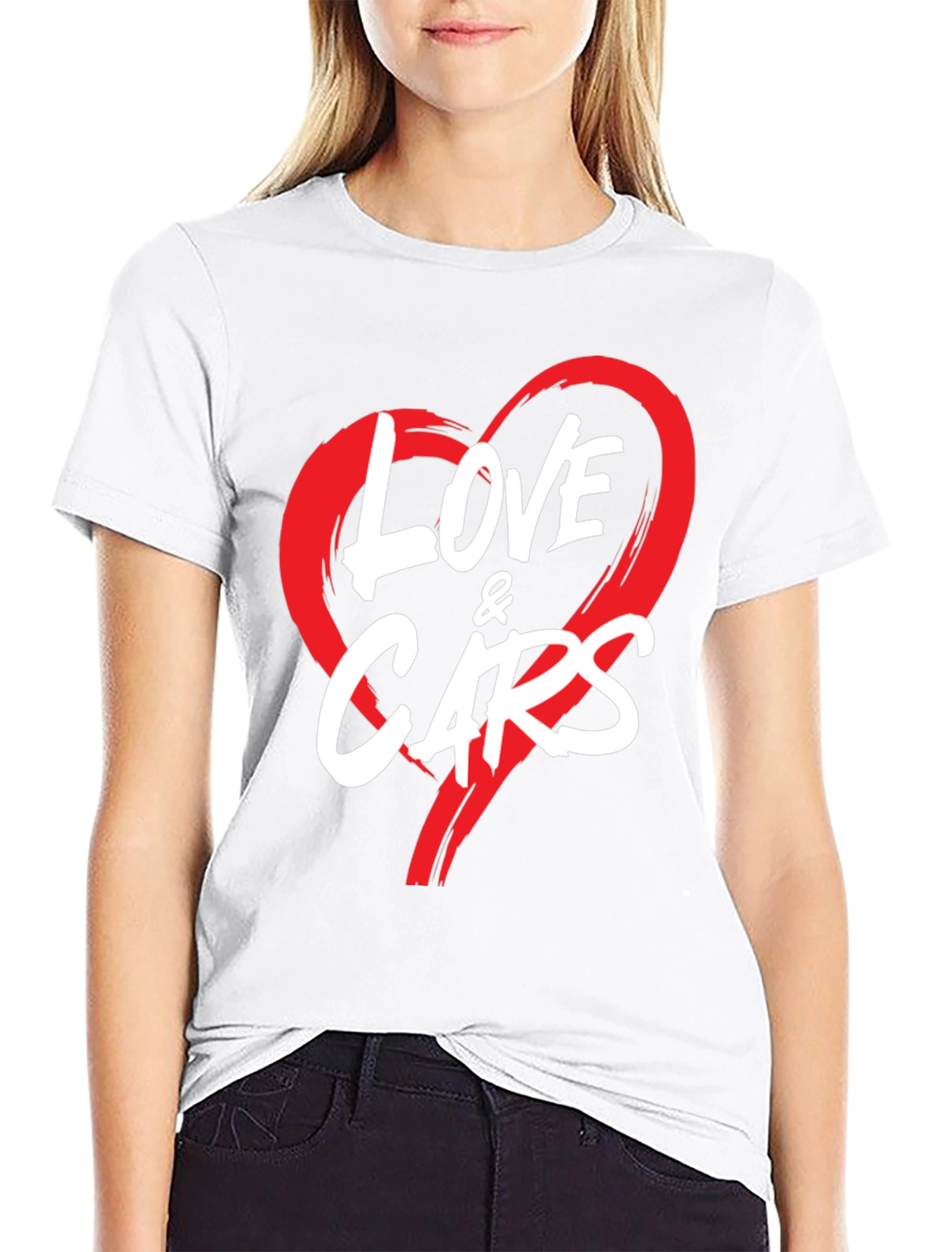 Black Love & Cars Graphic Tee - Black view 9