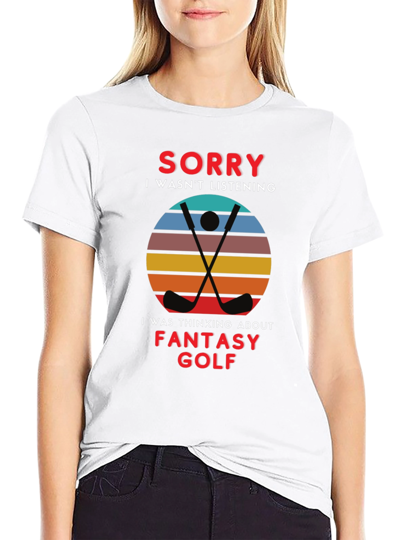 Black Fantasy Golf Graphic Tee - Sorry Wasn't Listening view 9