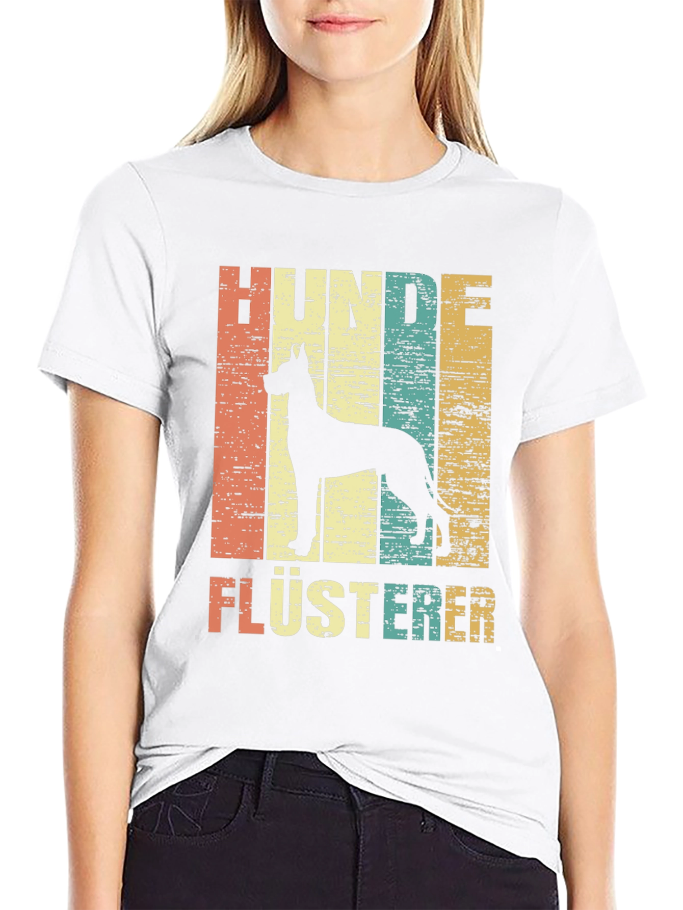 Black Hunde Flusterer Dog Whisperer Graphic Tee view 9