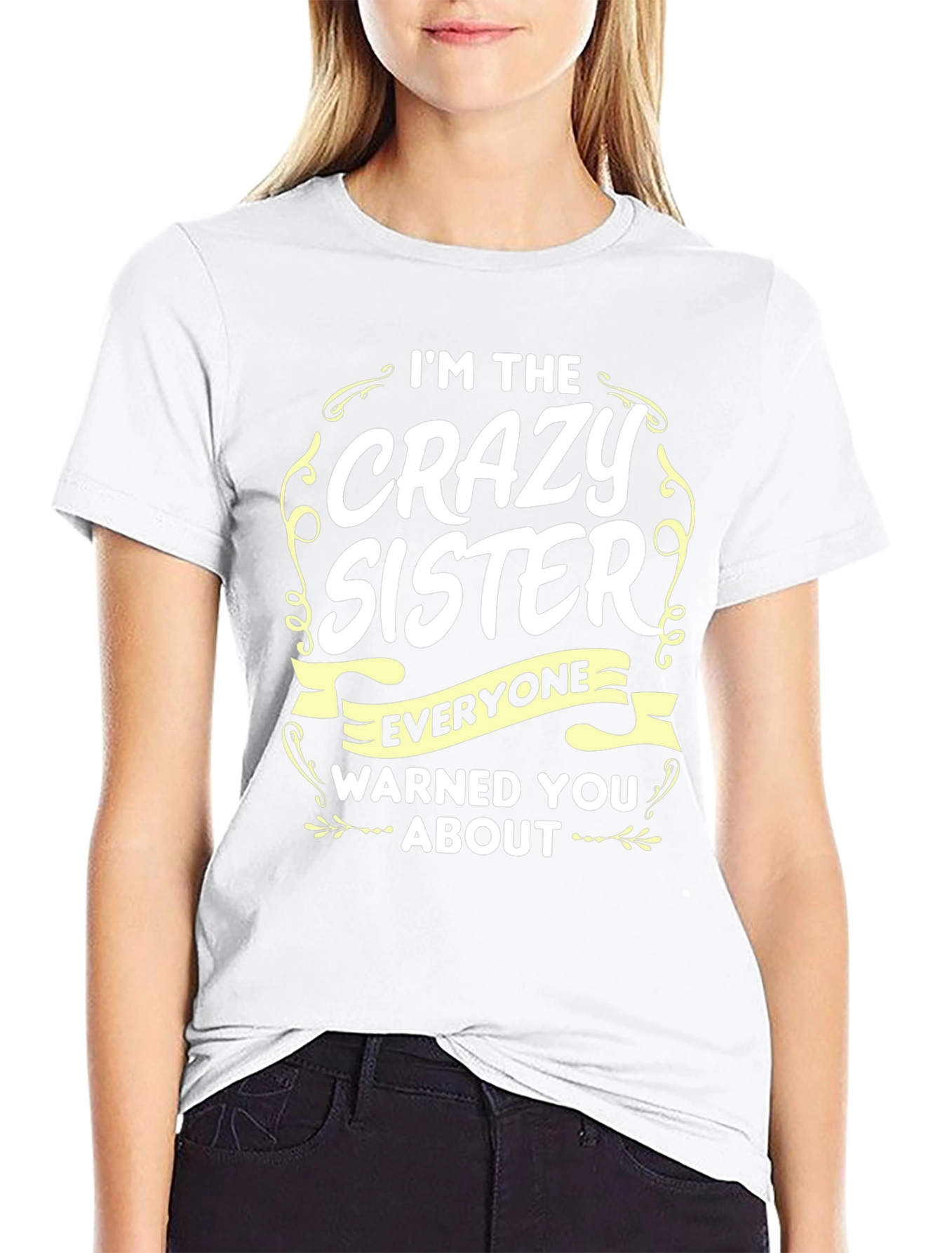 Black Crazy Sister Graphic T-Shirt view 9