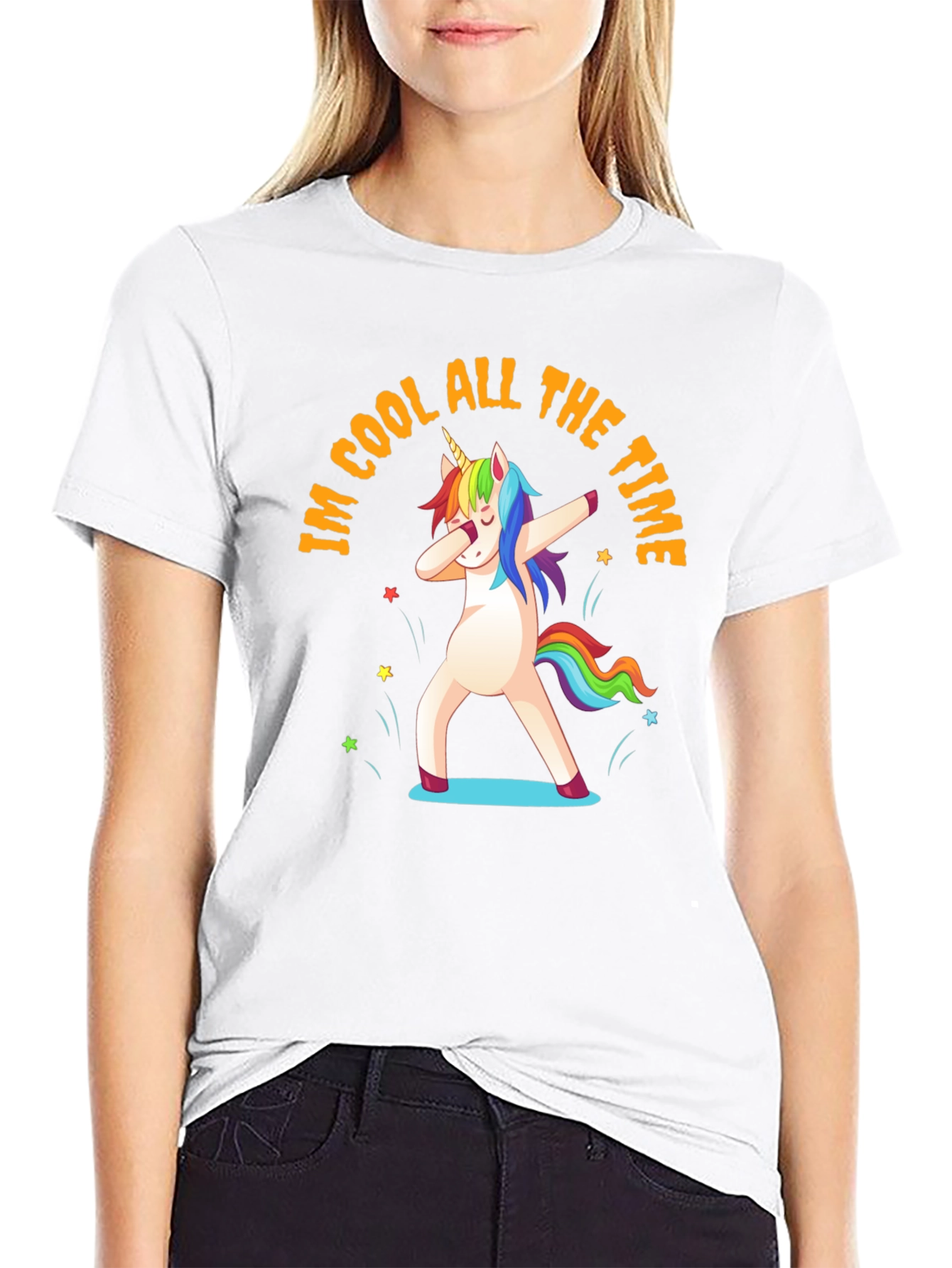 Black Cool Unicorn Dab T-Shirt - All The Time view 9