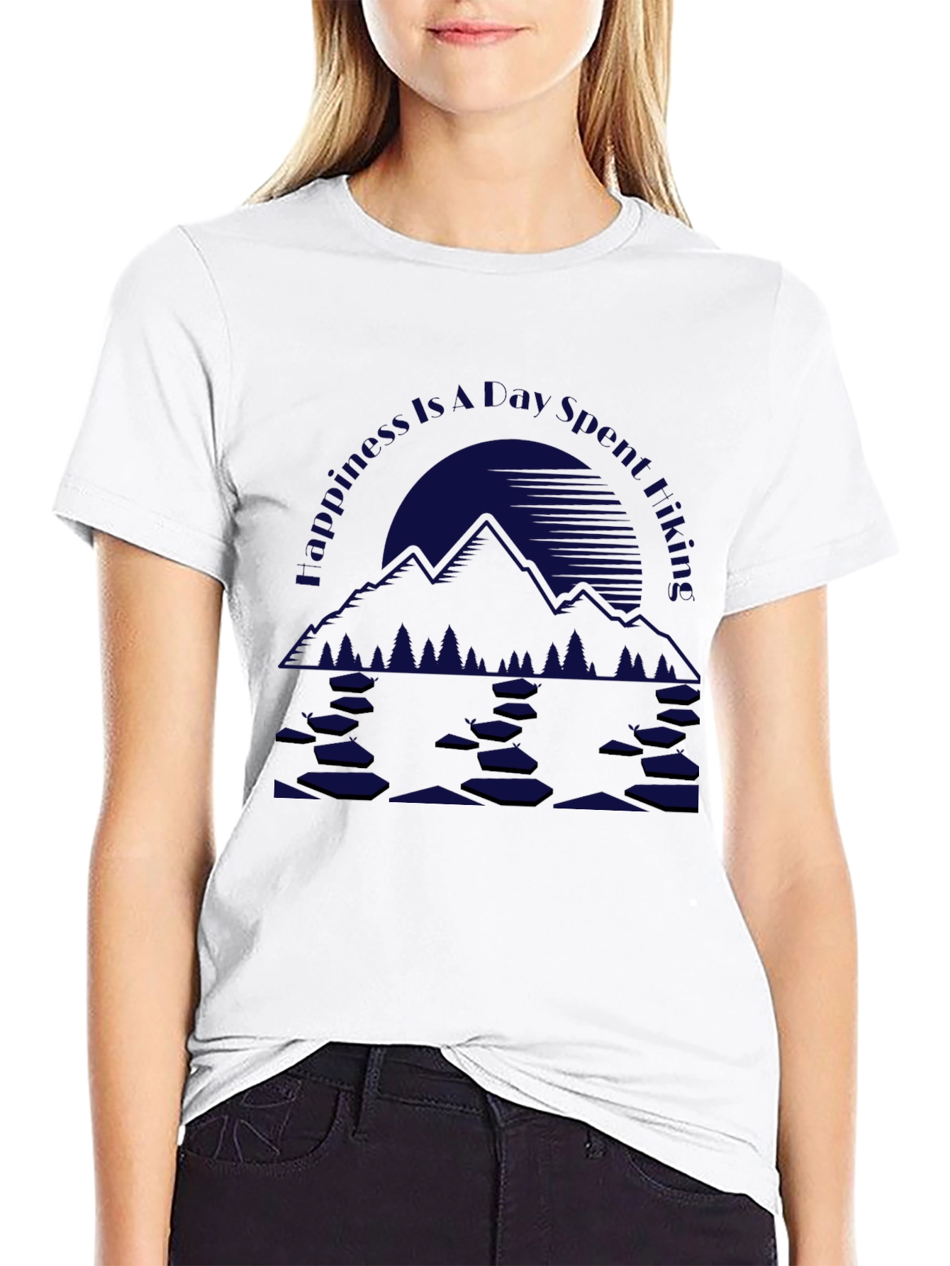 Black Mountain Hiking Graphic Tee - Nature Adventure Shirt view 9