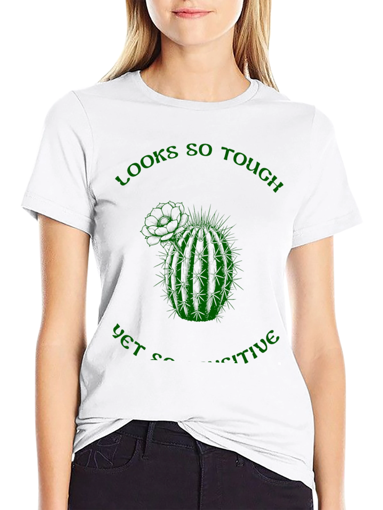 Black Looks So Tough Cactus T-Shirt view 9