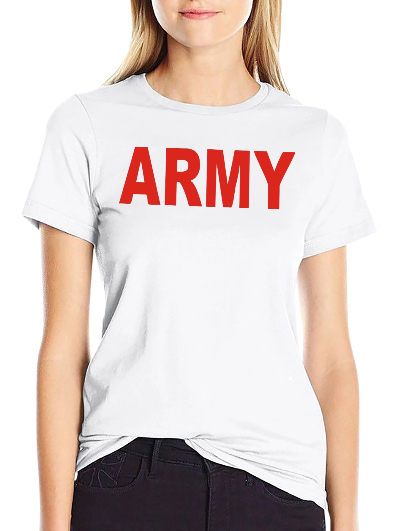 Black Army Graphic Tee - Classic Military Style T-Shirt view 9