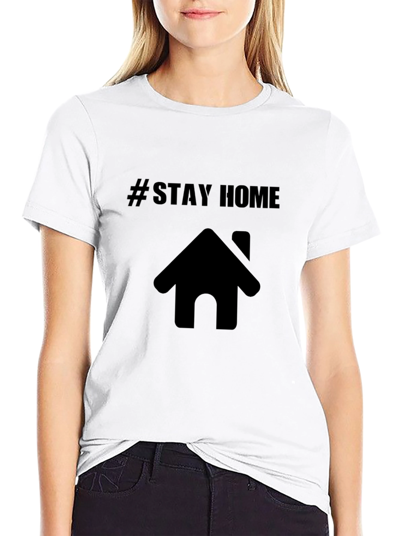 Black Stay Home Graphic Tee - Black T-Shirt view 9