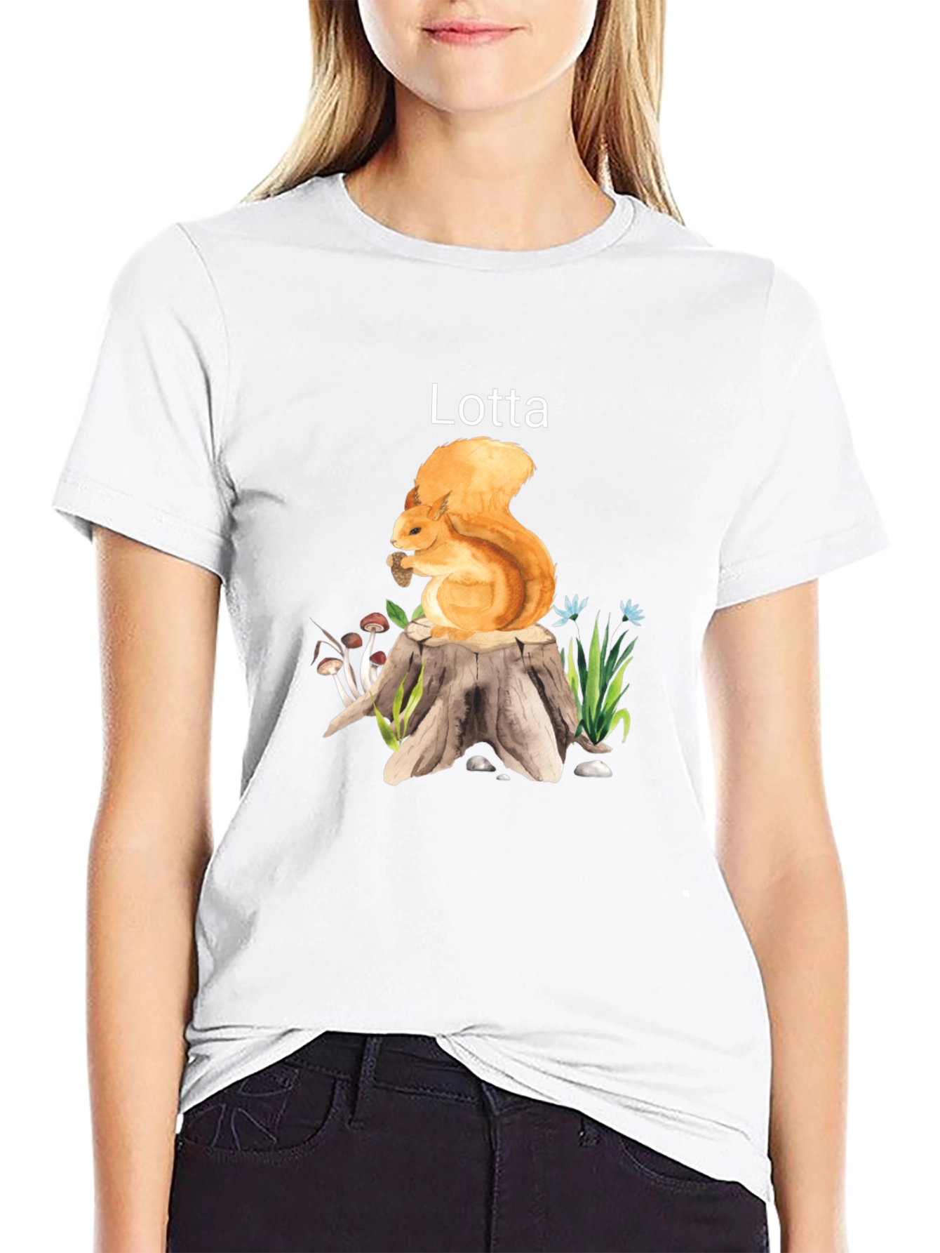 Black Squirrel Lotta T-Shirt - Unique Graphic Tee view 9