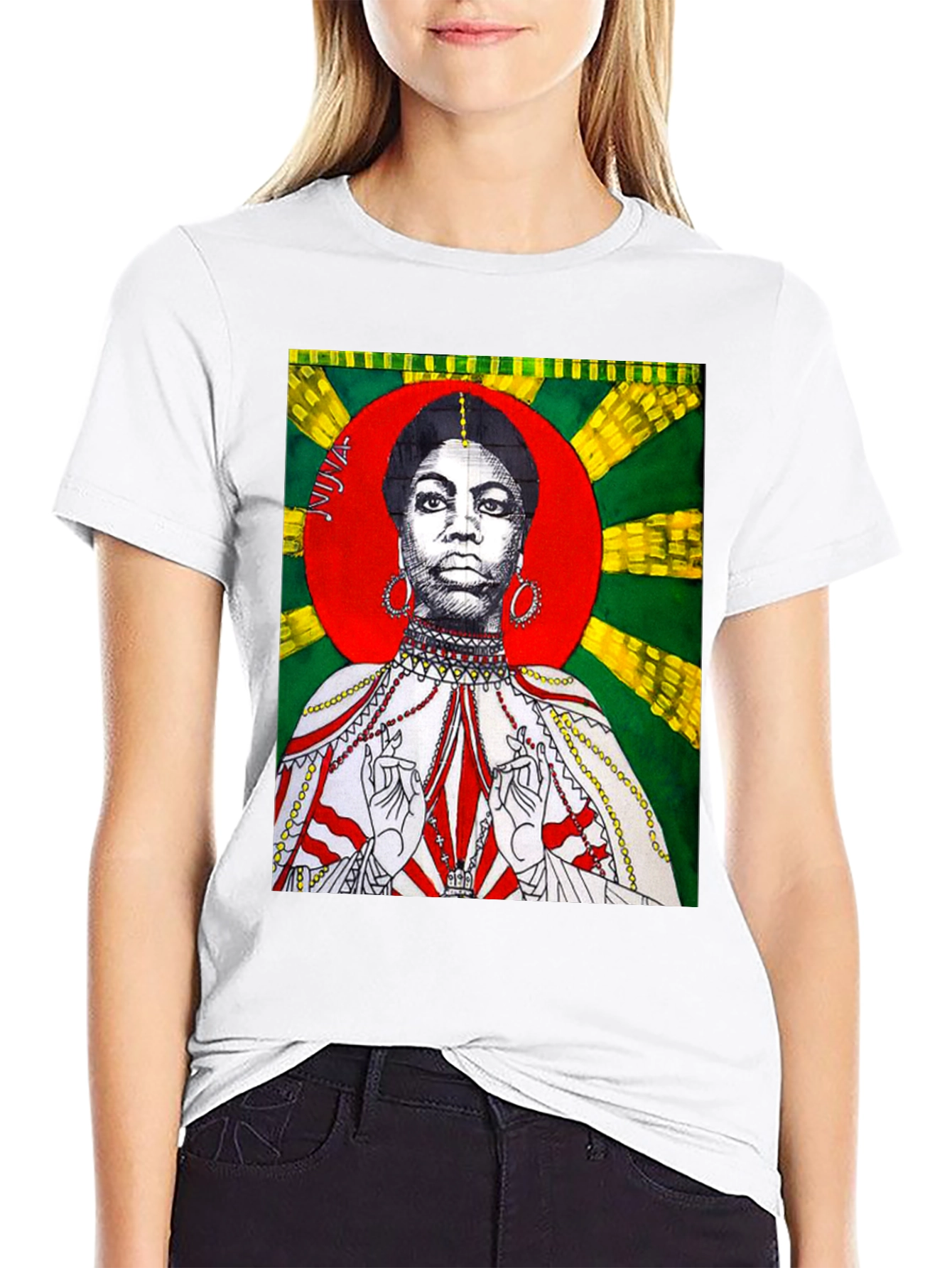 Black Nina Simone Graphic Print T-Shirt view 9