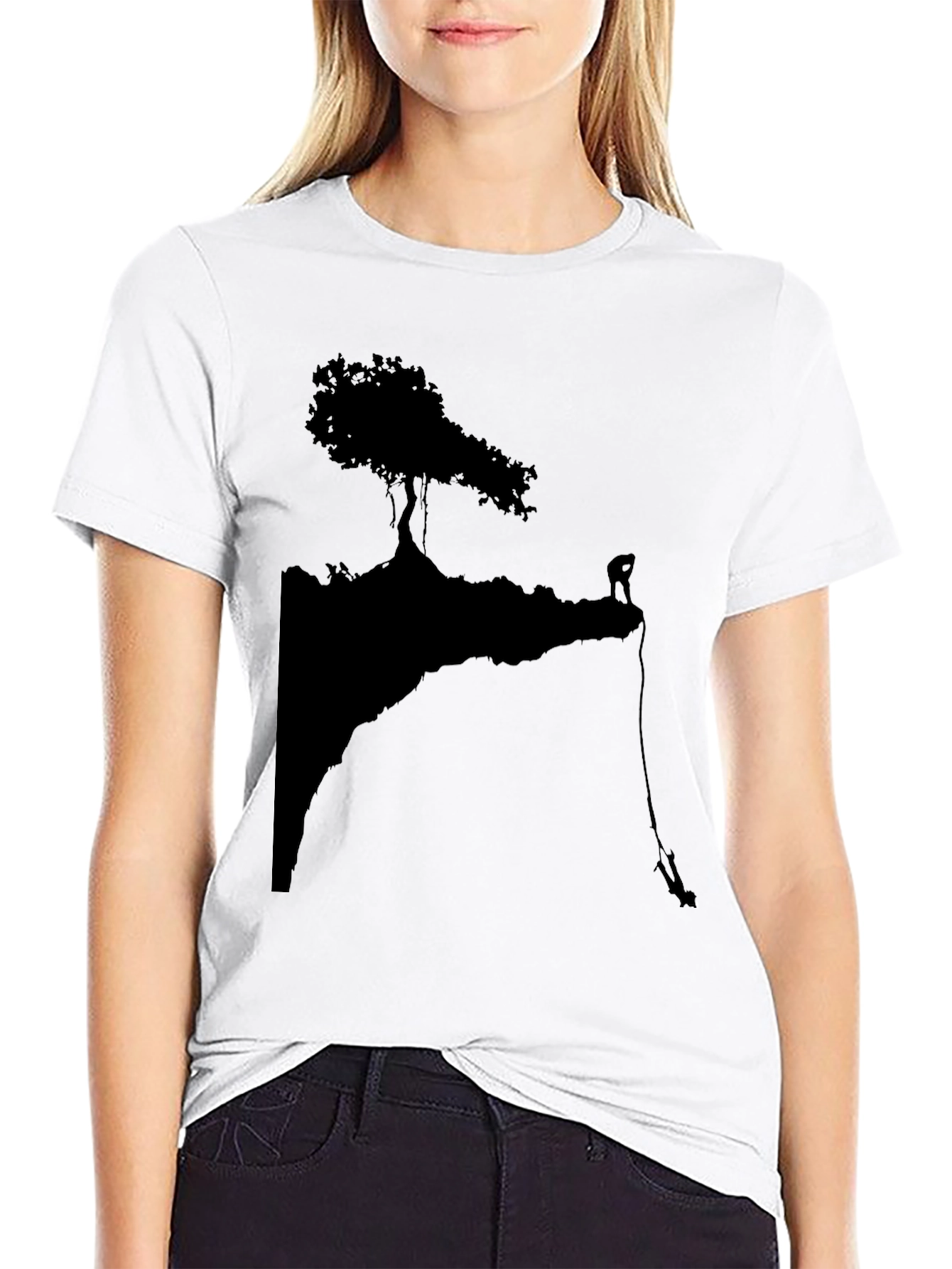 Black Silhouette Climber Graphic Tee - Black view 9