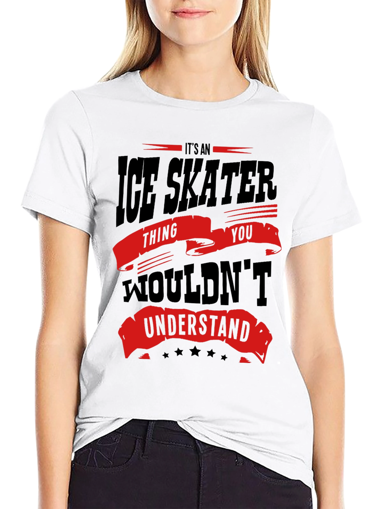 Black Ice Skater Thing T-Shirt view 9
