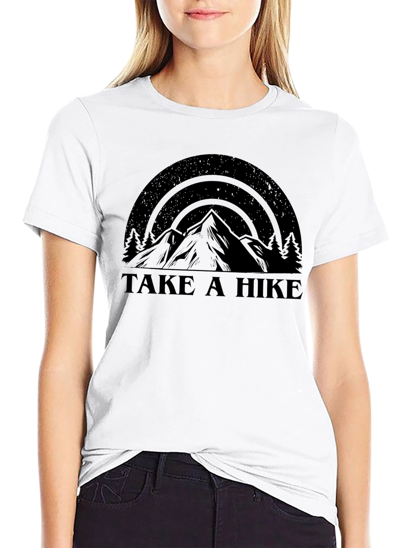 Black Take a Hike Graphic Tee - Adventure Awaits! view 9